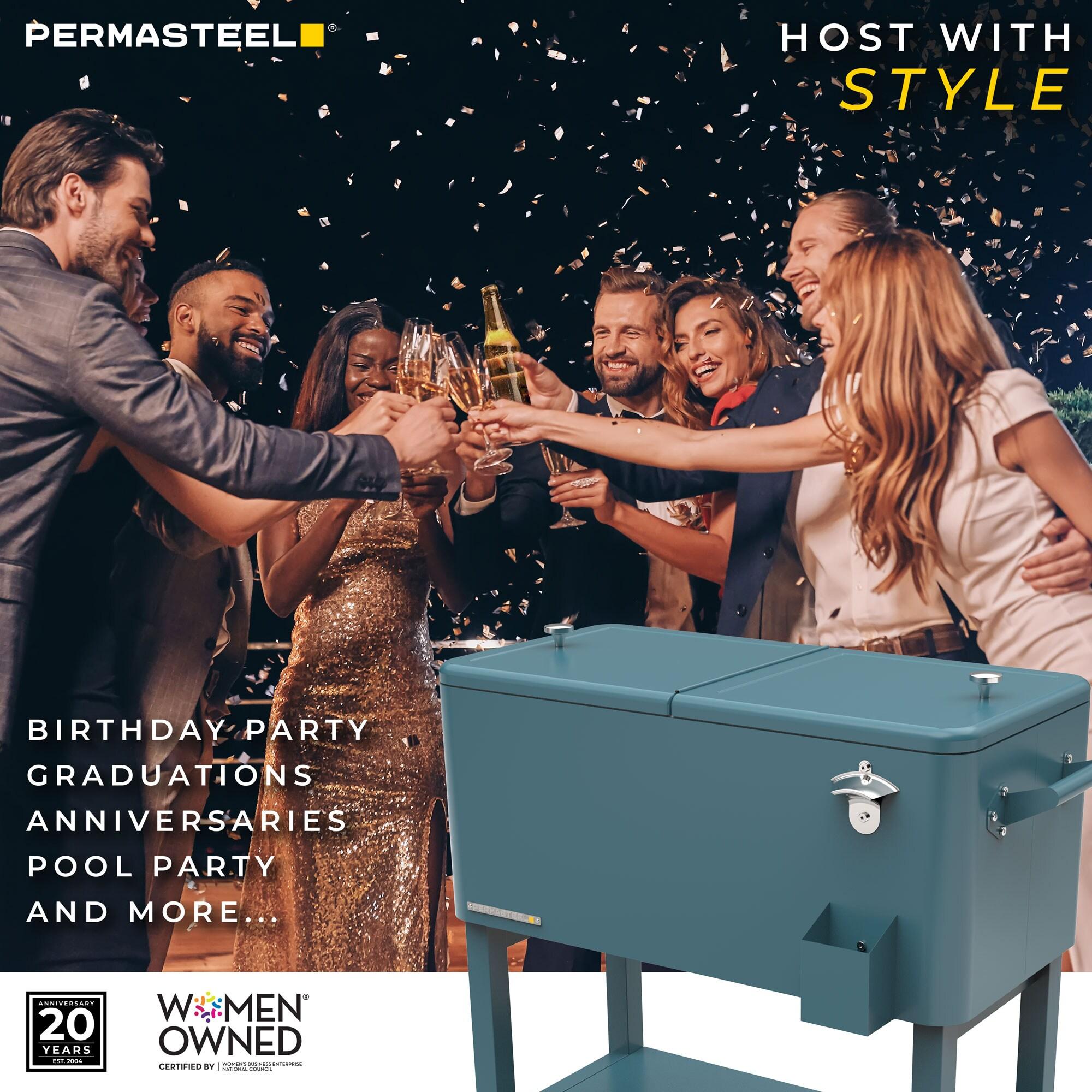 Permasteel 80-Qt Outdoor Patio Cooler with Removable Basin