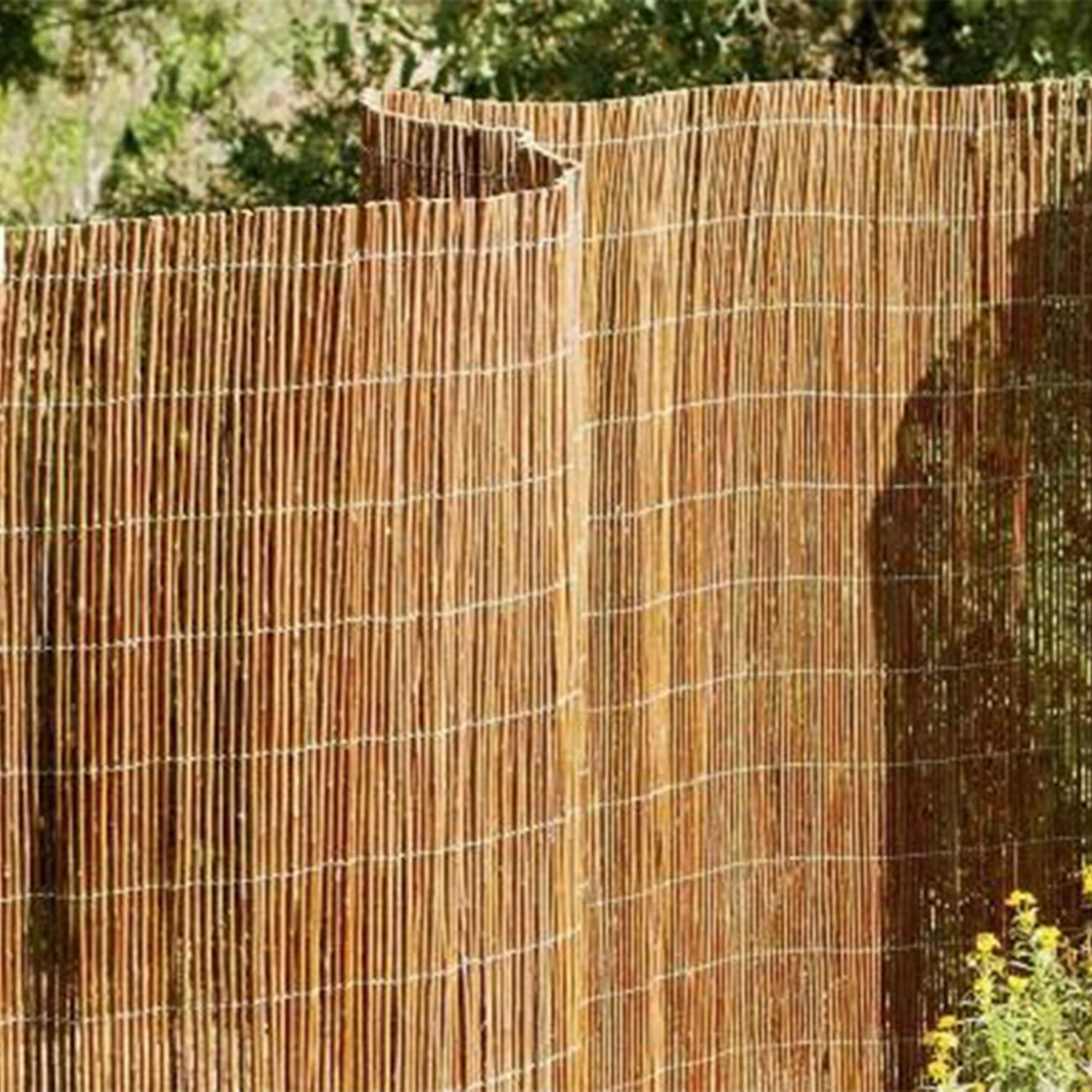 Backyard X-Scapes Natural Willow Rolled Panel Fence Decorative Fencing Natural 6' H x 16' L