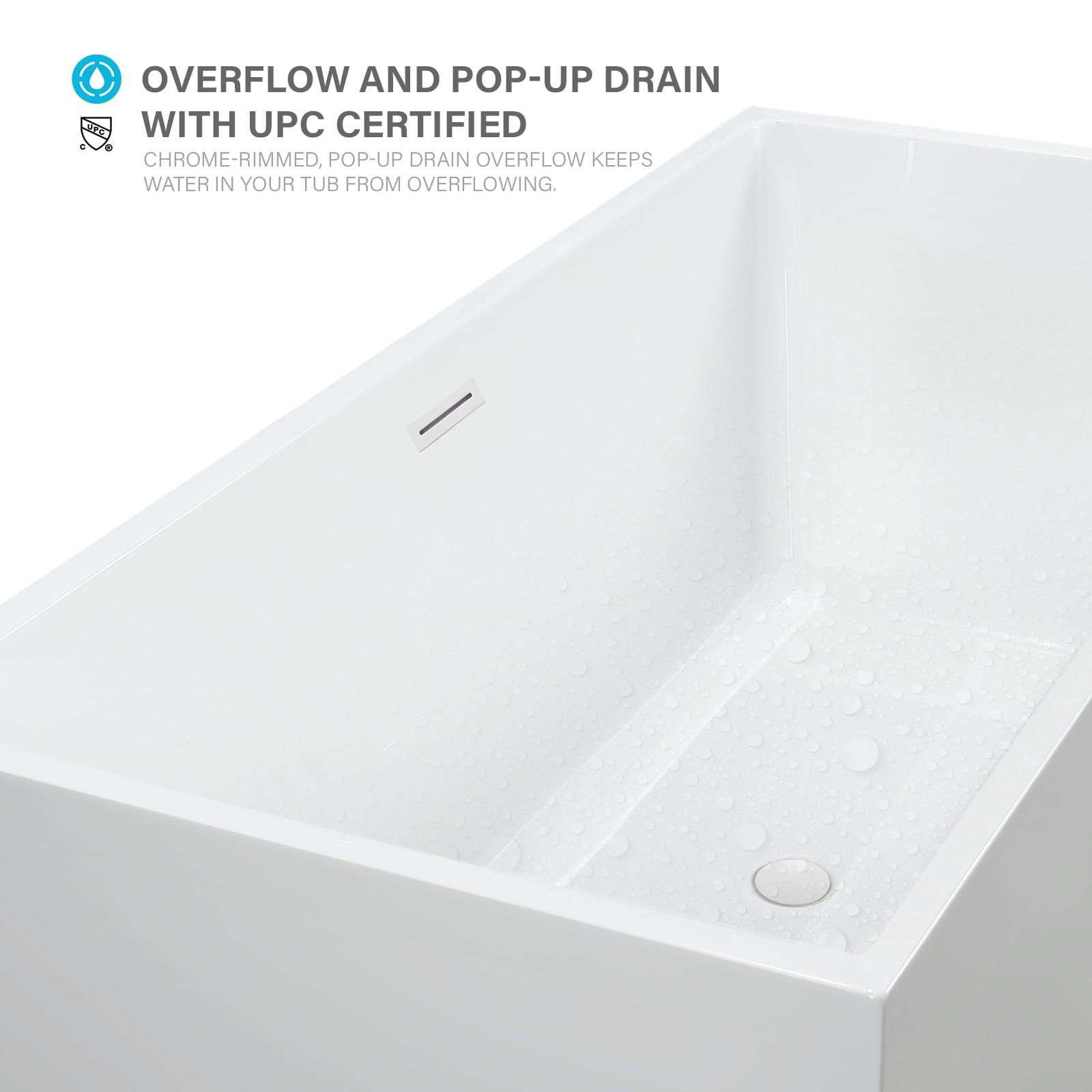 Chloe 59" x 30" Freestanding Soaking Bathtub