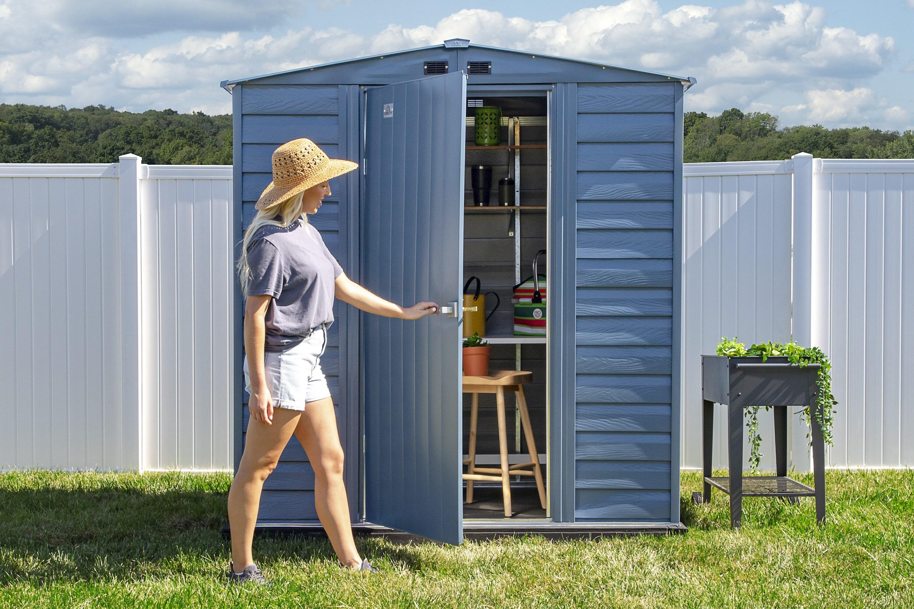 Arrow 6 ft. W x 7 ft. D Galvanized Steel	 Storage Shed