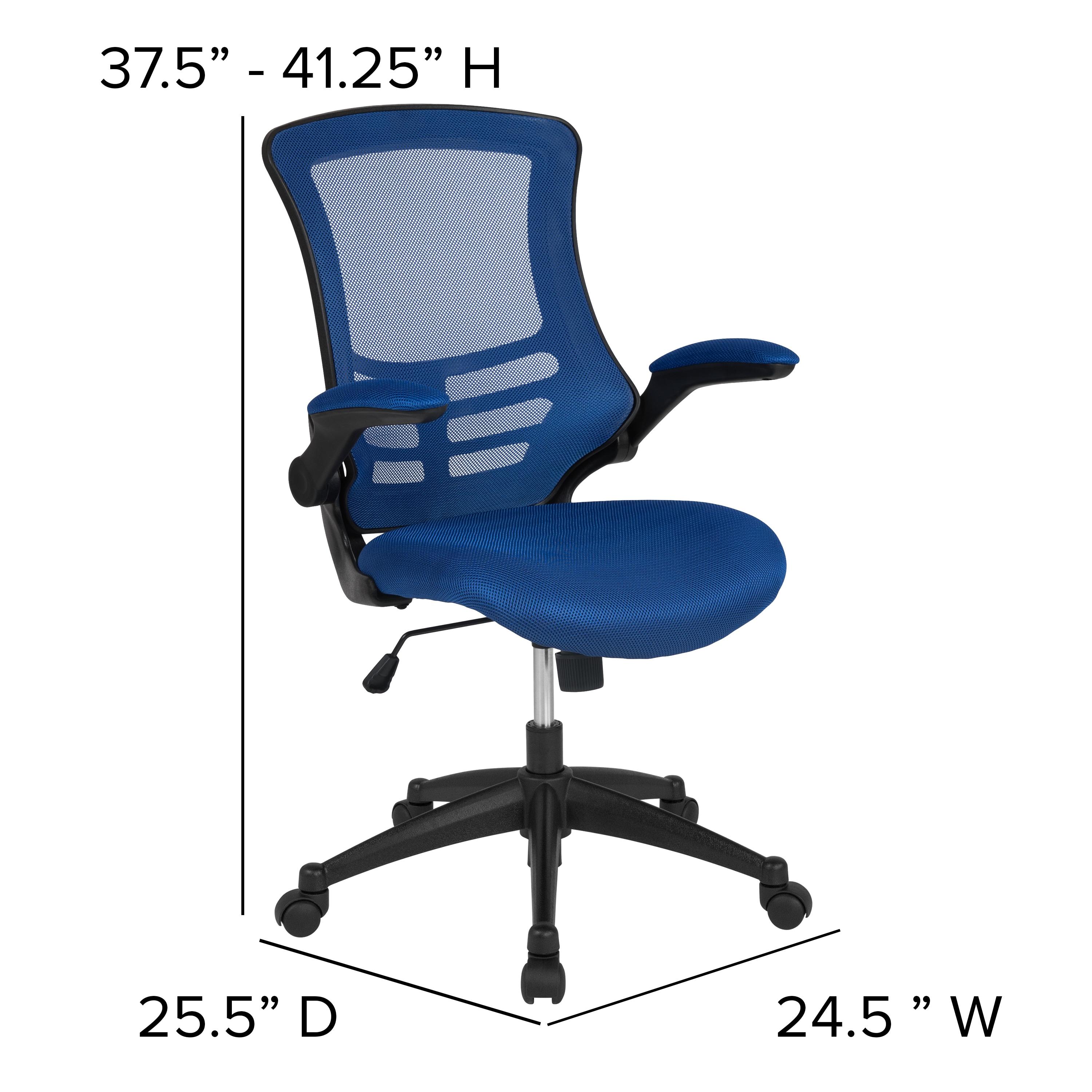 Jayetta Mid-Back Mesh Swivel Ergonomic Office Chair with Flip-Up Arms