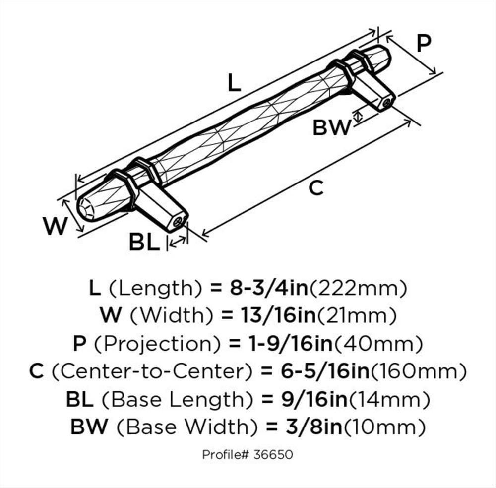 Carrione 6 5/16" Center to Center Bar Pull