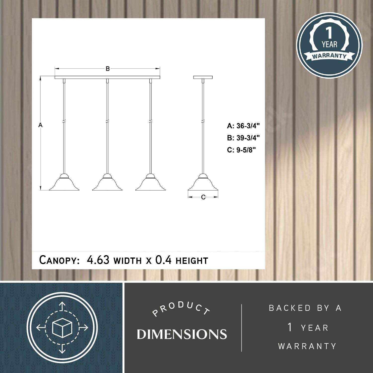 Vaxcel Da Vinci 3 - Light Pendant in Oil Burnished Bronze