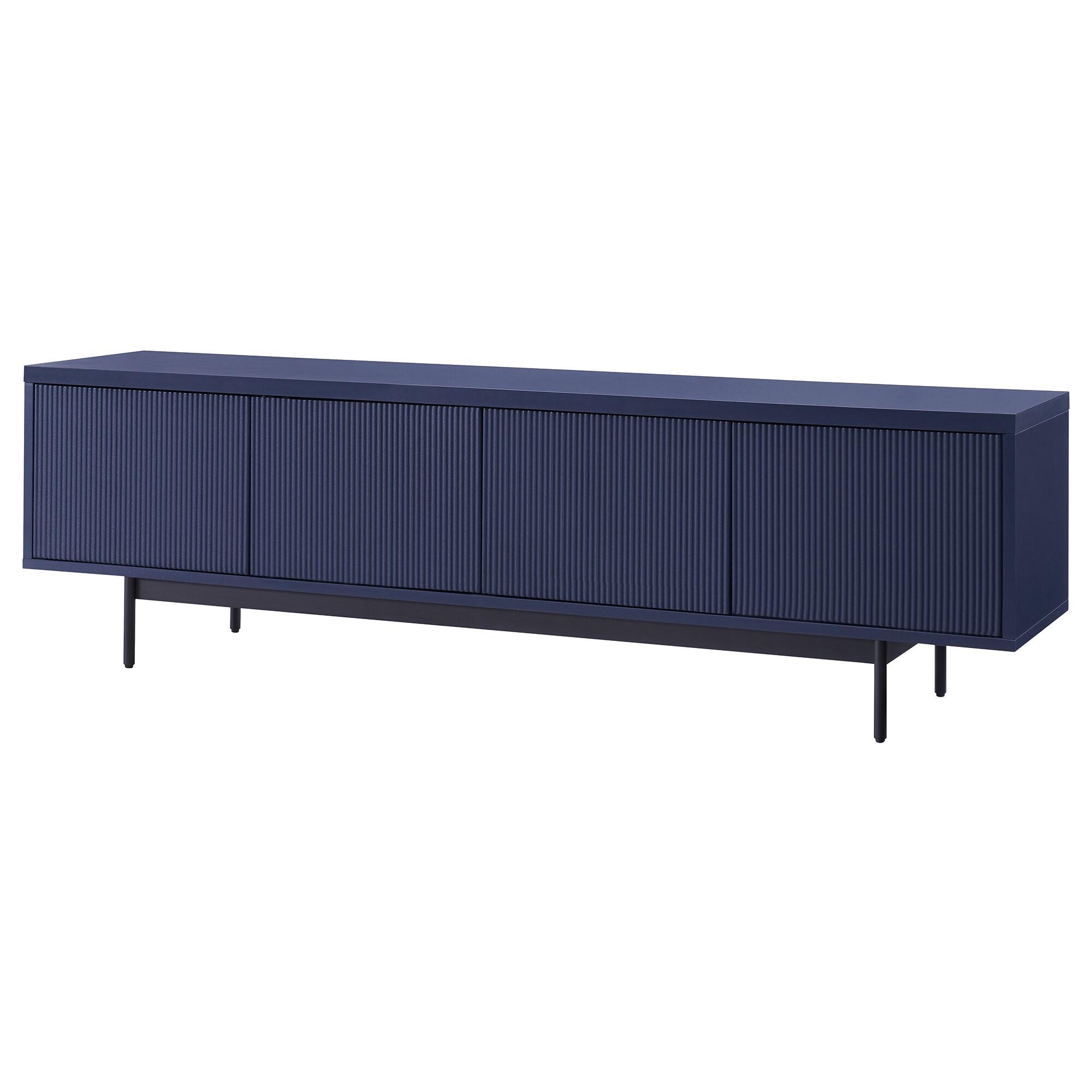 Evelyn&Zoe Whitman Rectangular TV Stand for TV's up to 75", Dark Blue