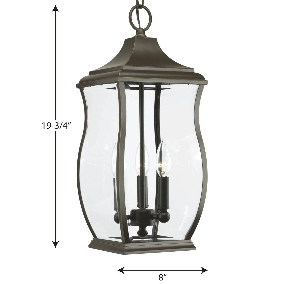 Progress Lighting - Three Light Hanging Lantern - Outdoor - Township - 19.75