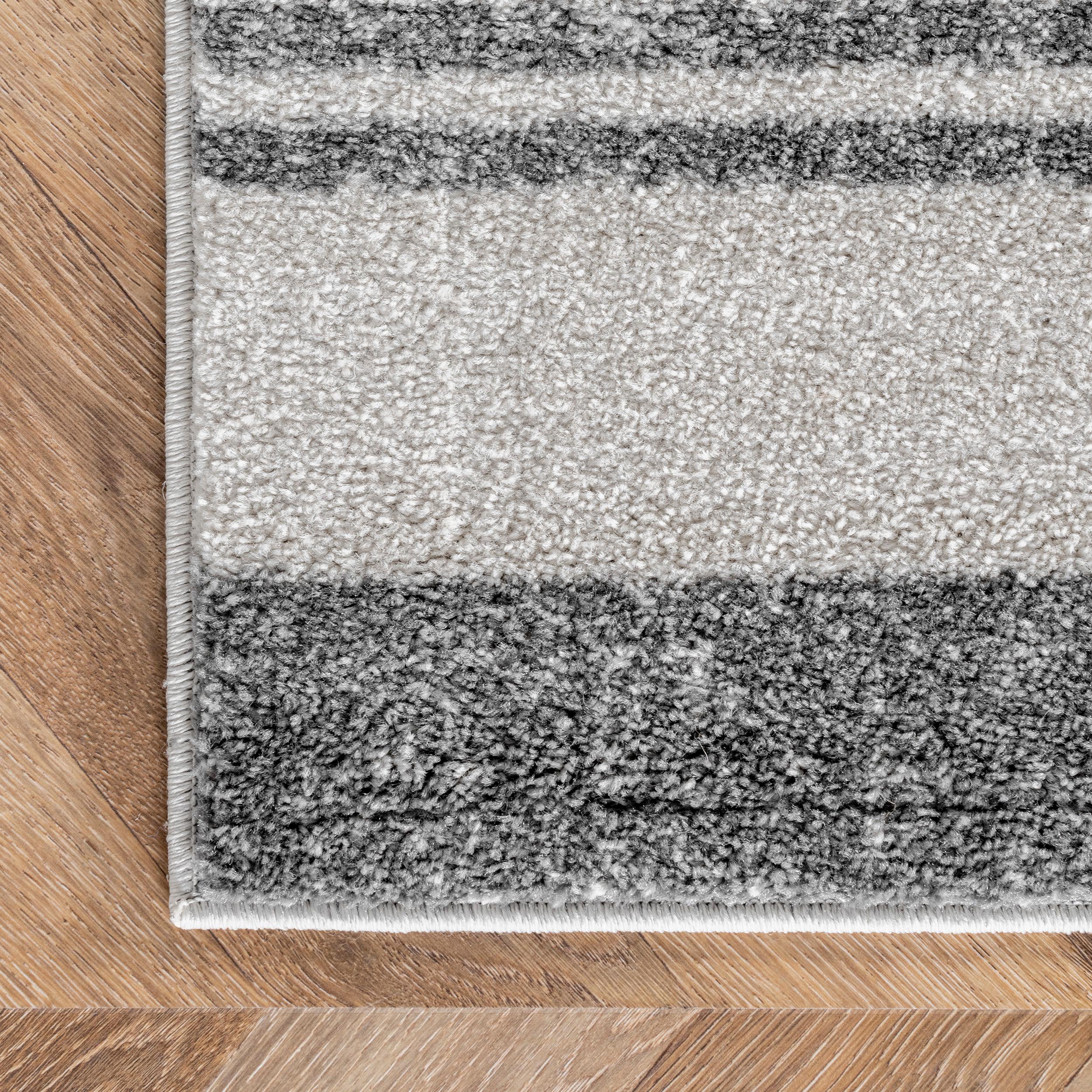 5'x8' Solid Loomed Area Rug Beige/Gray - nuLOOM: Contemporary Flat Pile, Stain-Resistant, Indoor Use, Polypropylene