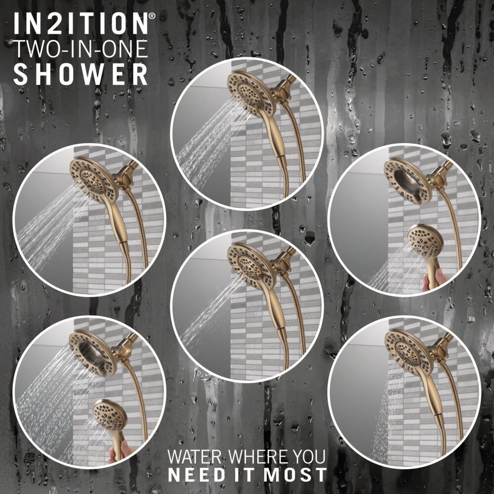 In2ition 4-Setting Dual Shower Head with Handheld Spray, Hand Shower 1.75 GPM