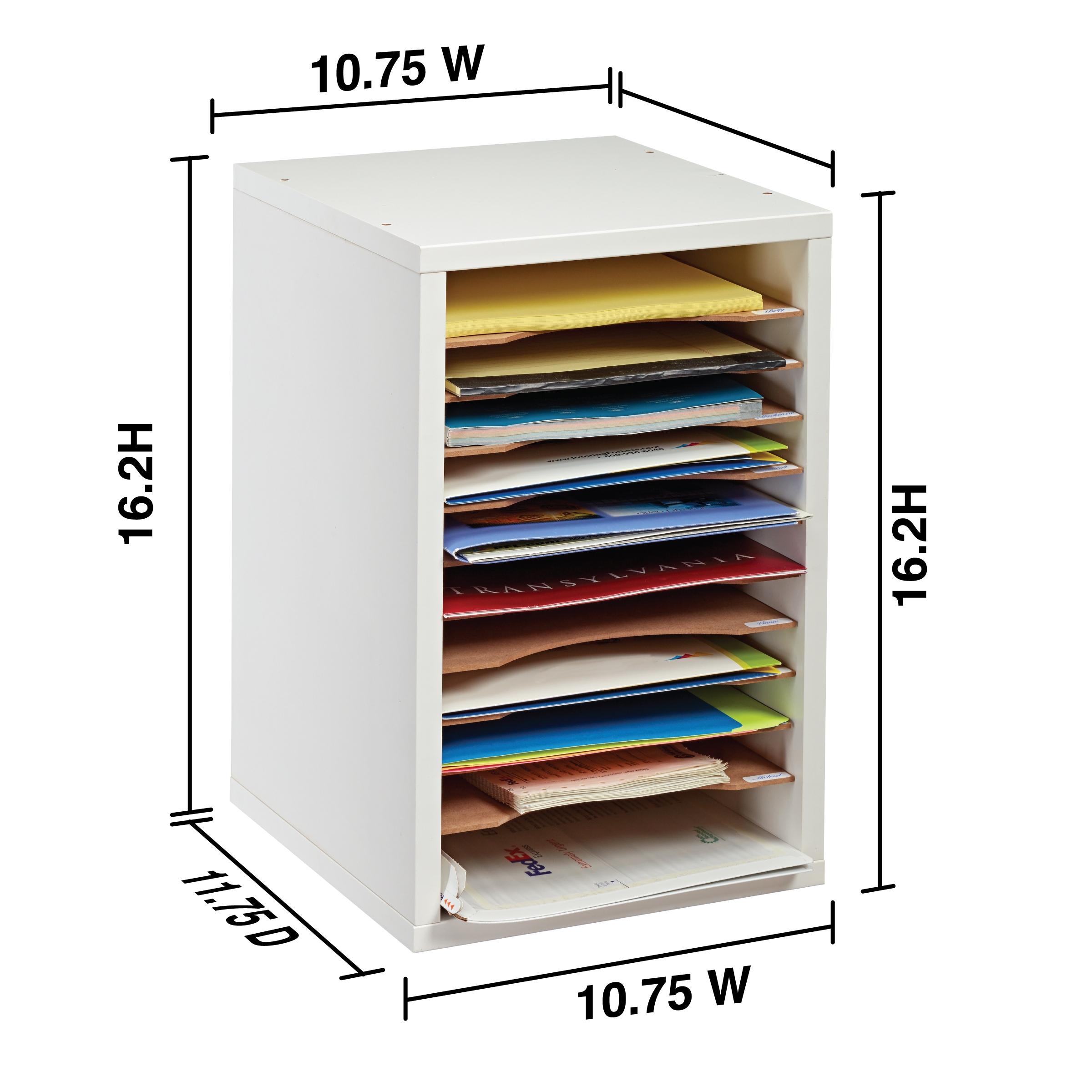 AdirOffice Manufactured Wood Compartment Organizer Literature Sorter Organizer