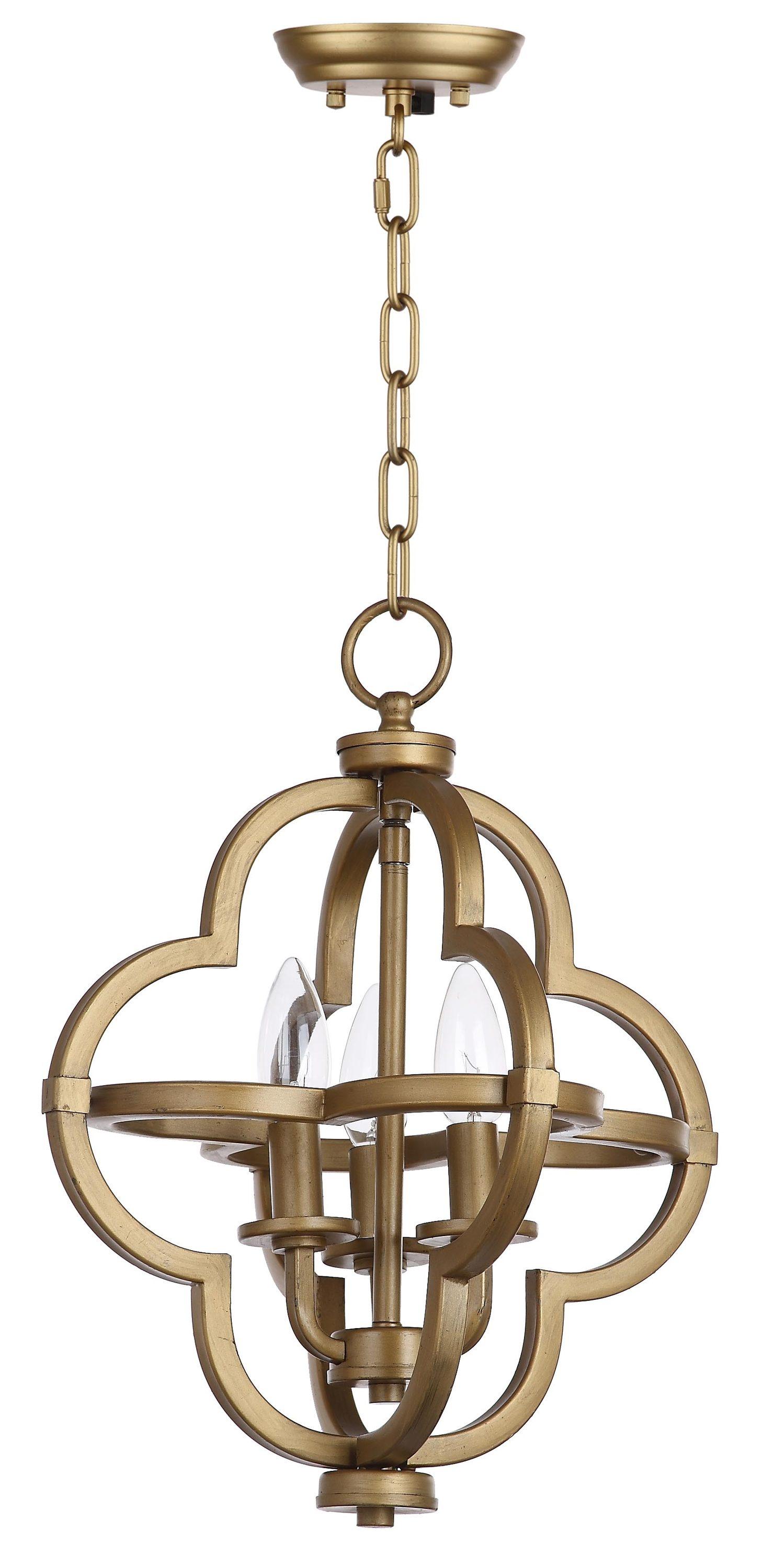 Mila Orb Pendant - LIT4372 - Brass - Safavieh