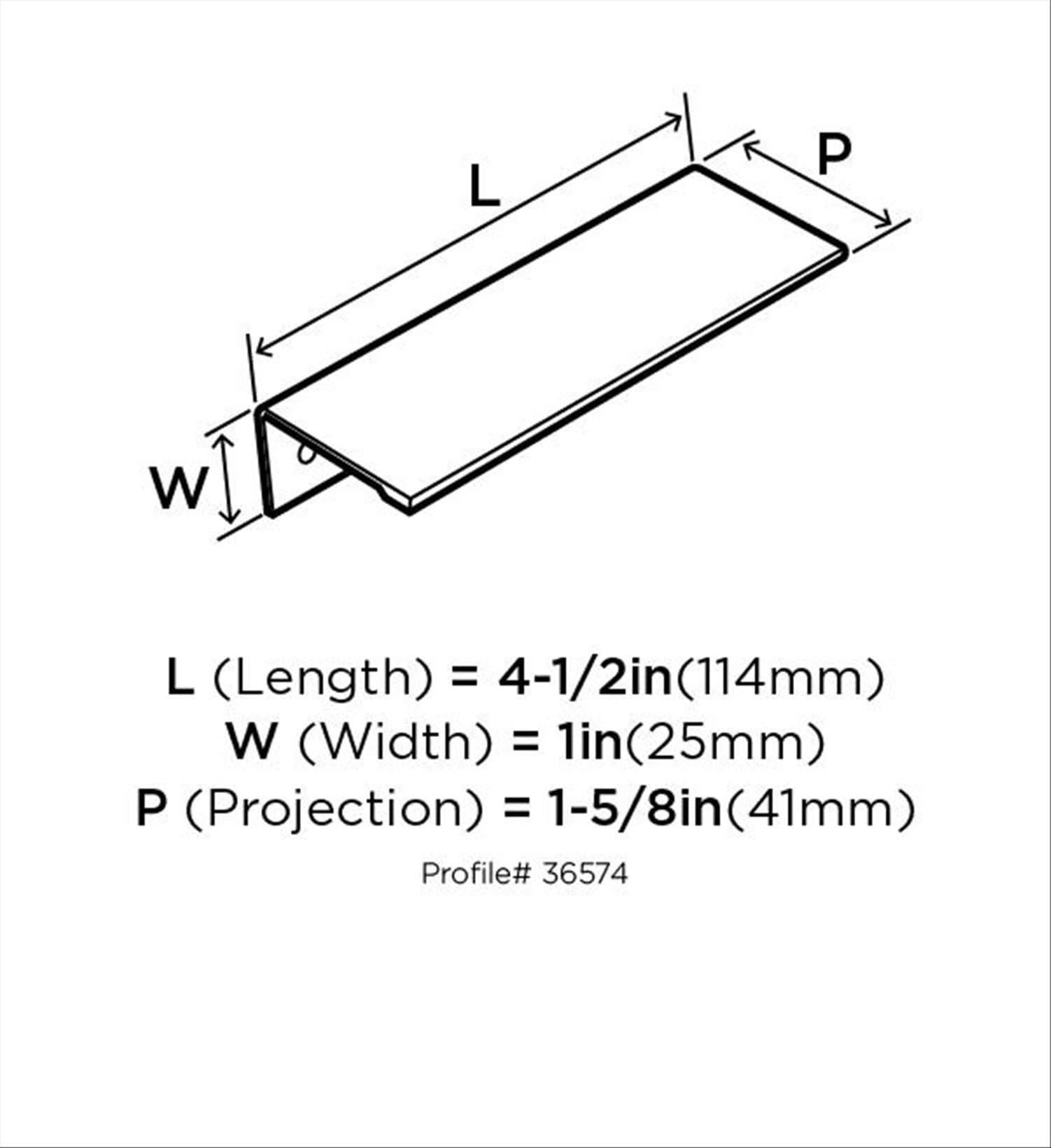 3 3/4" Center to Center Finger Pull