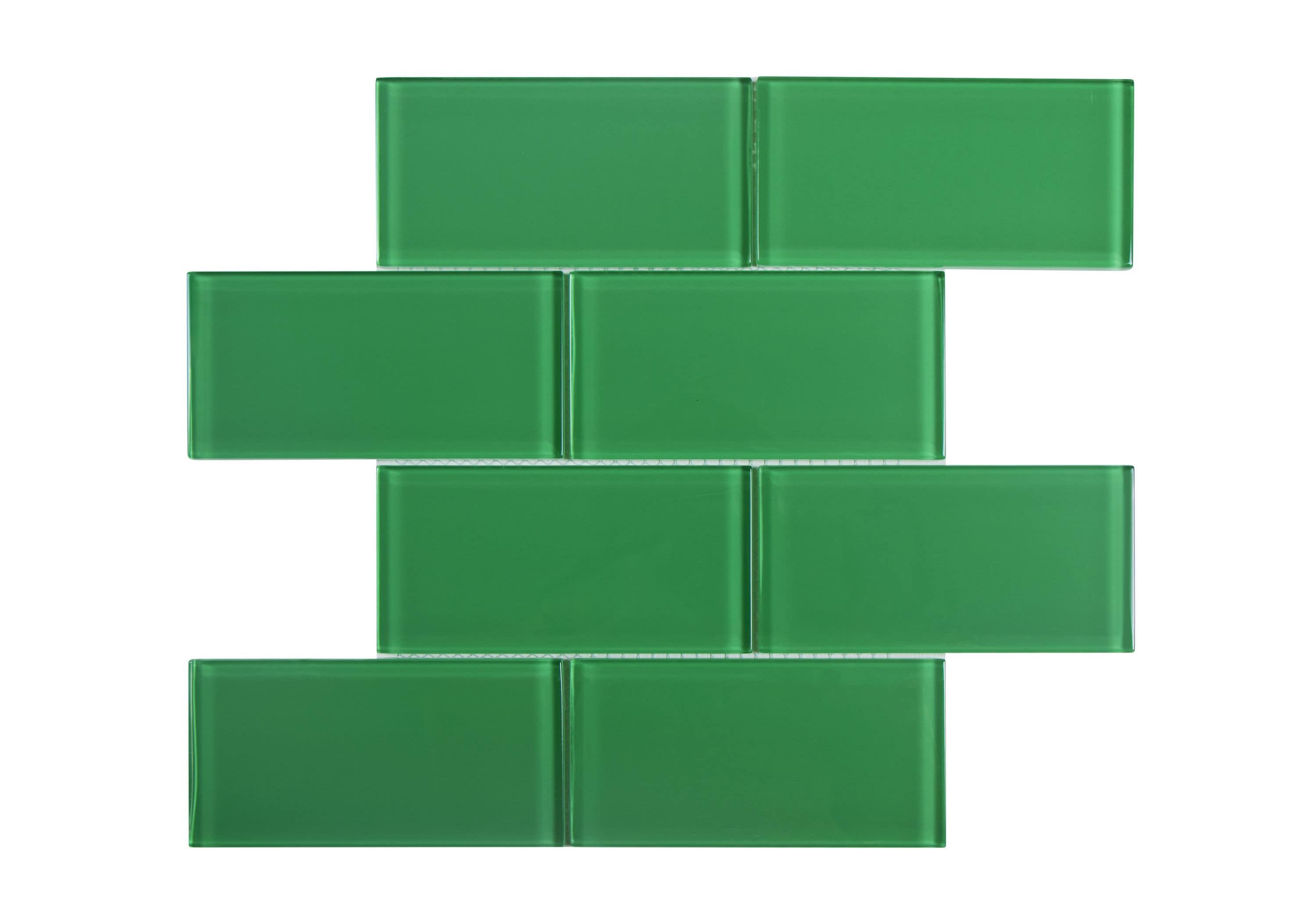 Premium 3" x 6" Straight Edge Glass Mosaic Subway Tile