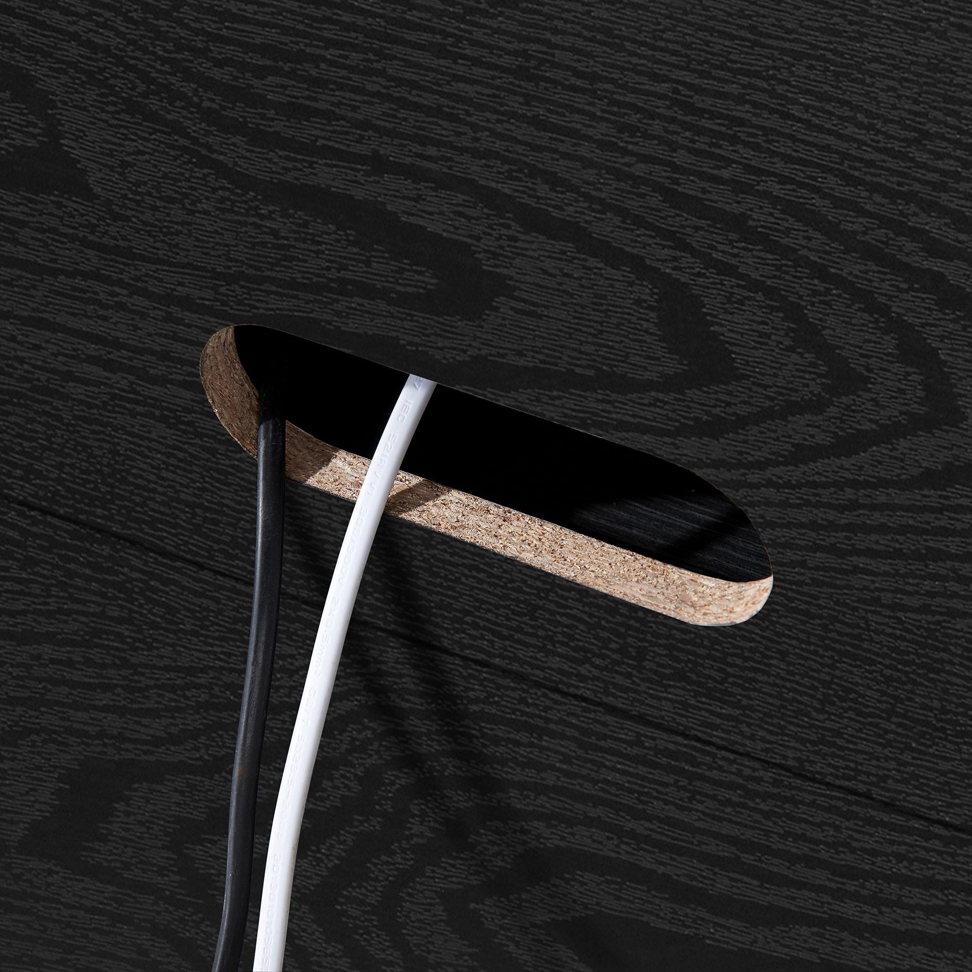 Evelyn&Zoe Chabot 28" Wide Rectangular Accent Cabinet, Black Grain