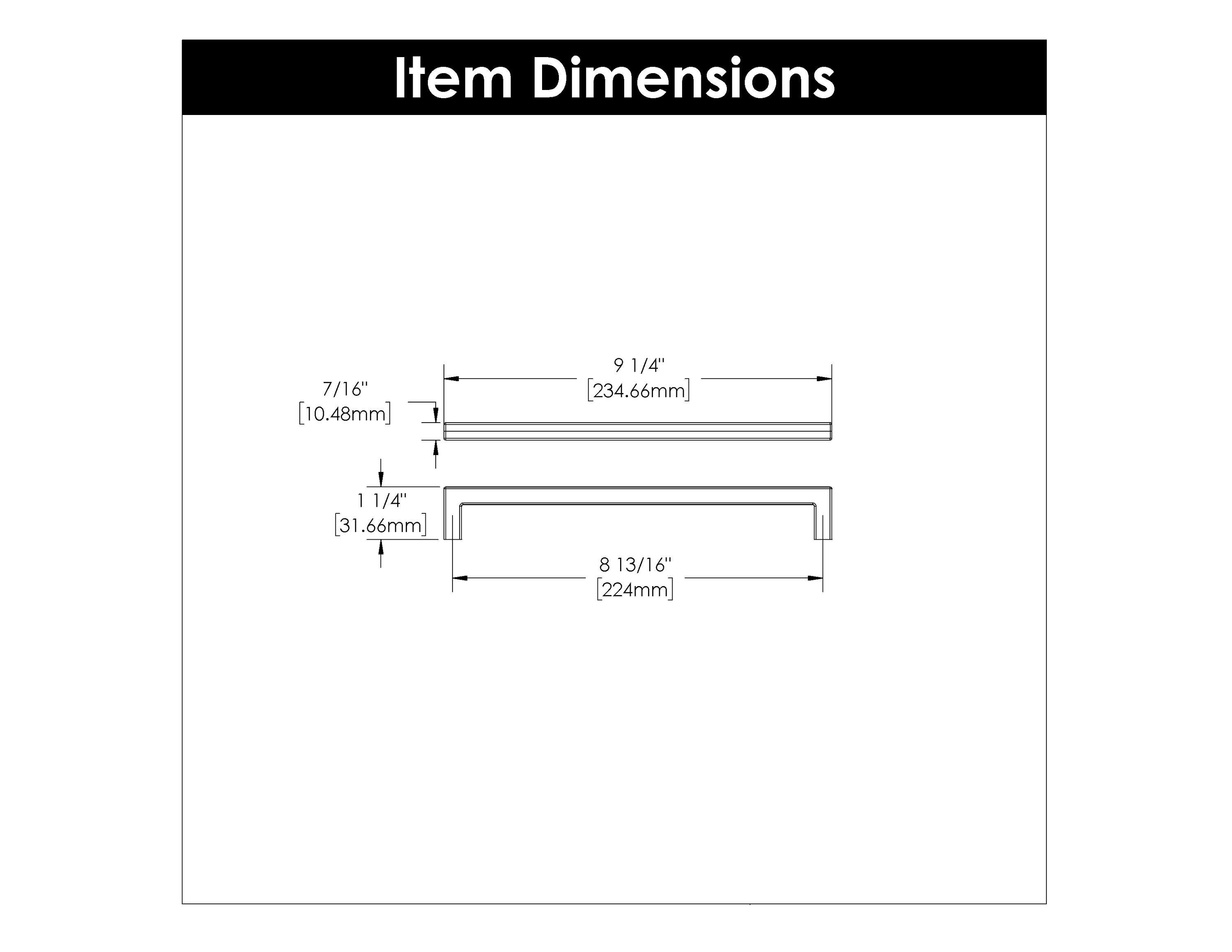 Hickory Hardware Solid Core Kitchen Cabinet Pulls, Luxury Cabinet Handles, Hardware for Doors & Dresser Drawers, 8-13/16 Inch (224mm) Hole Center, Champagne Bronze, Skylight Collection(Pack of 1)