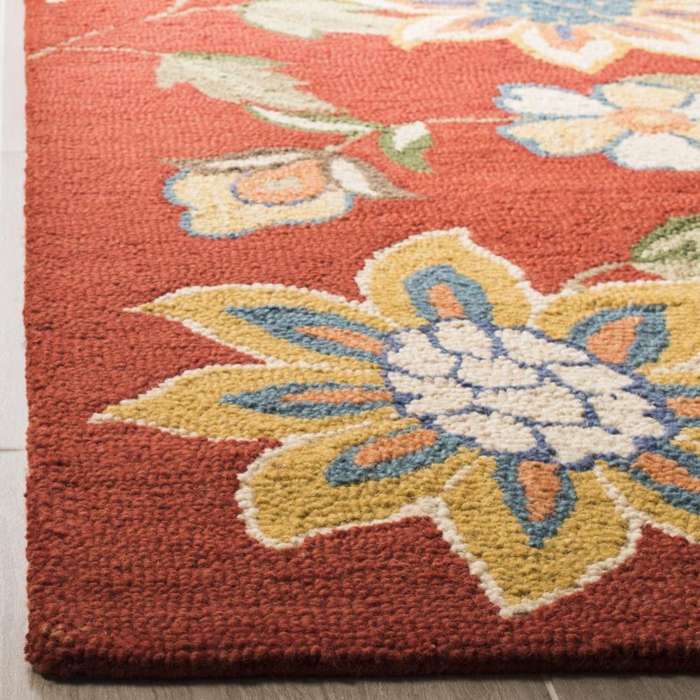 Blossom BLM673 Hand Hooked Area Rug - Rust/Multi - 6'x9' - Safavieh..
