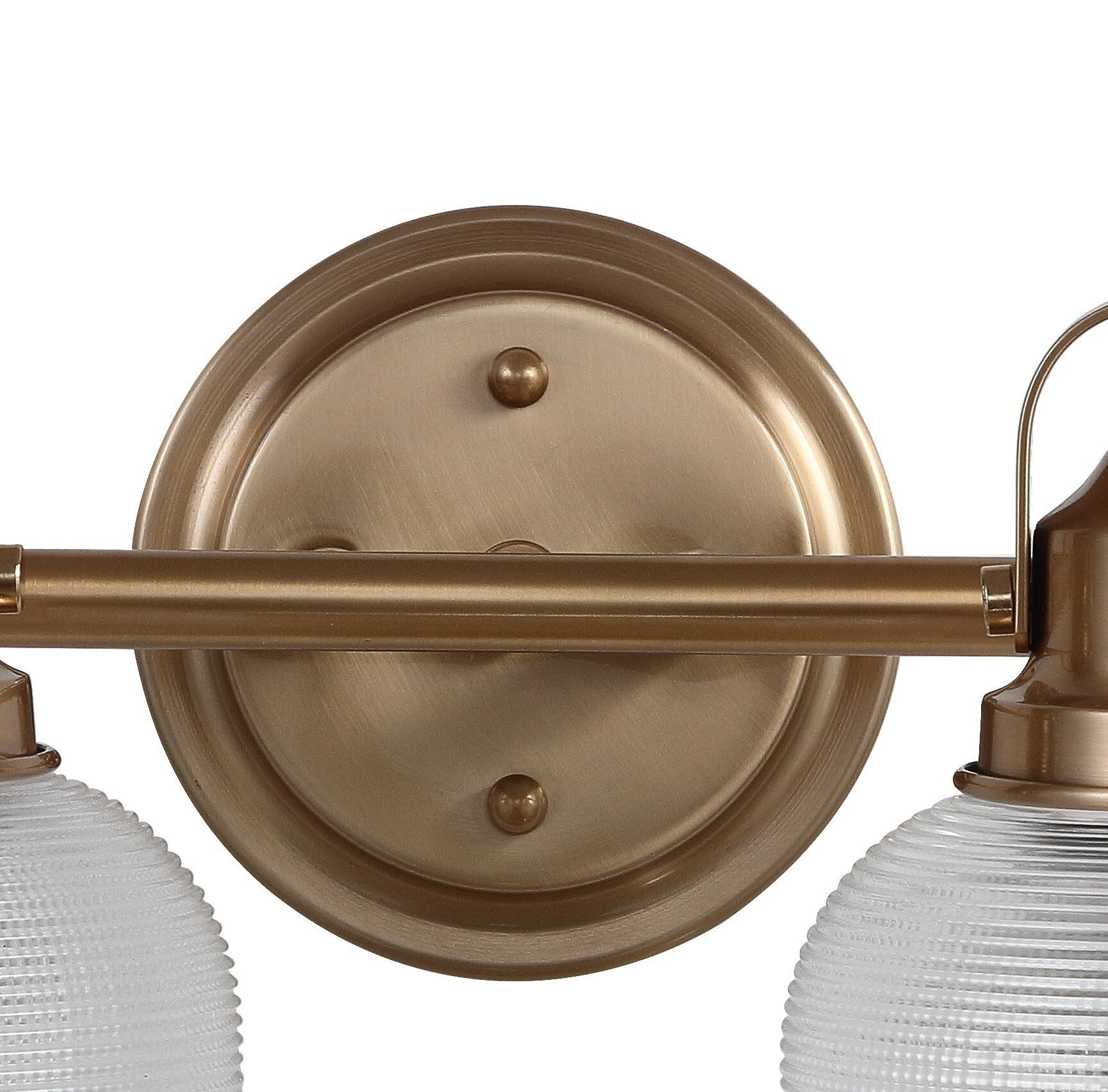 25.25" LED 3-Light Metal/Glass Virginia Pendent Brass/Gold - JONATHAN Y: ETL Listed, Bathroom Fixture