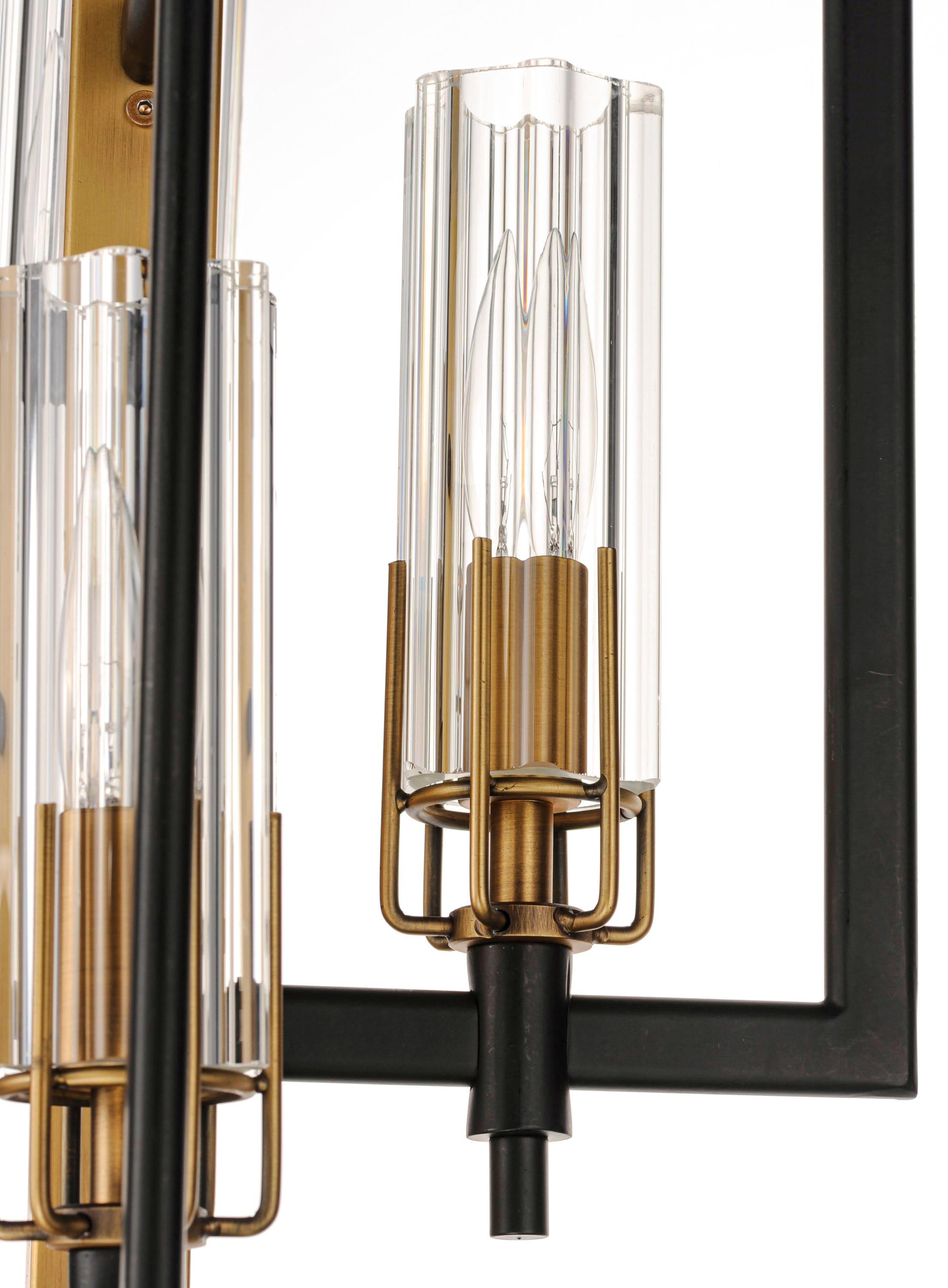 Maxim Lighting Flambeau 6 - Light Chandelier in  Black/Antique Brass
