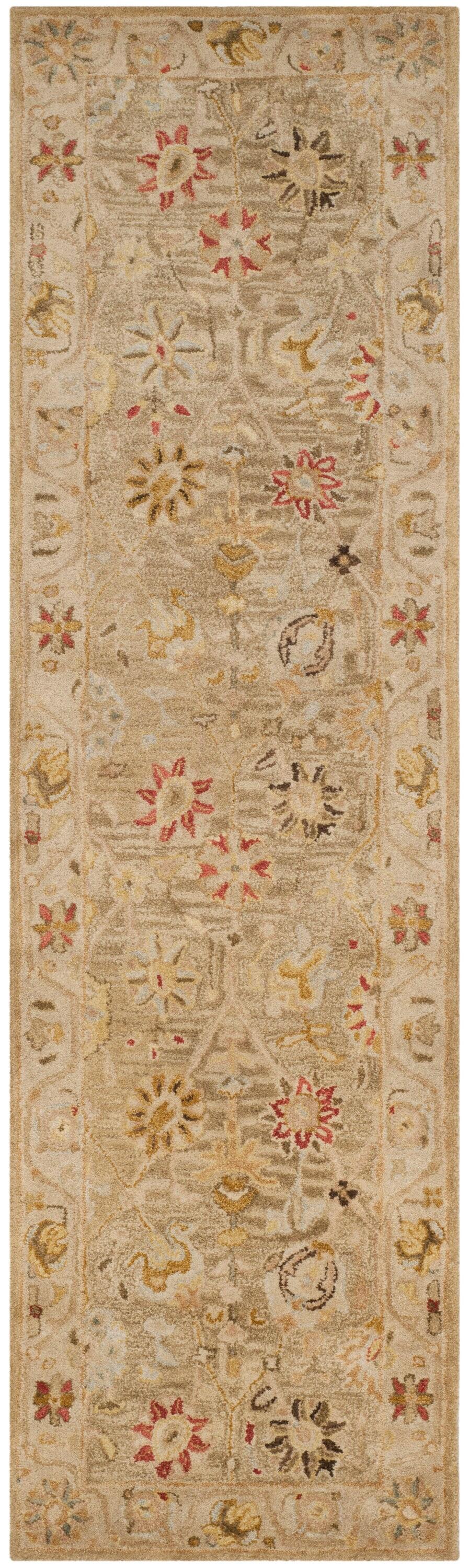 Antiquity AT859 Hand Tufted Indoor Runner Rug - Taupe/Beige - 2'3"x10' - Safavieh