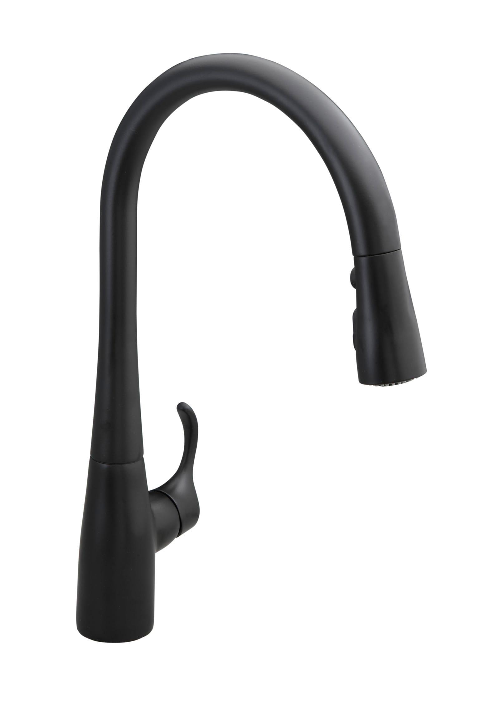 Kohler Simplice Single Handle Pull Down Kitchen Sink Faucet with Three-Function Pull Down Sprayer