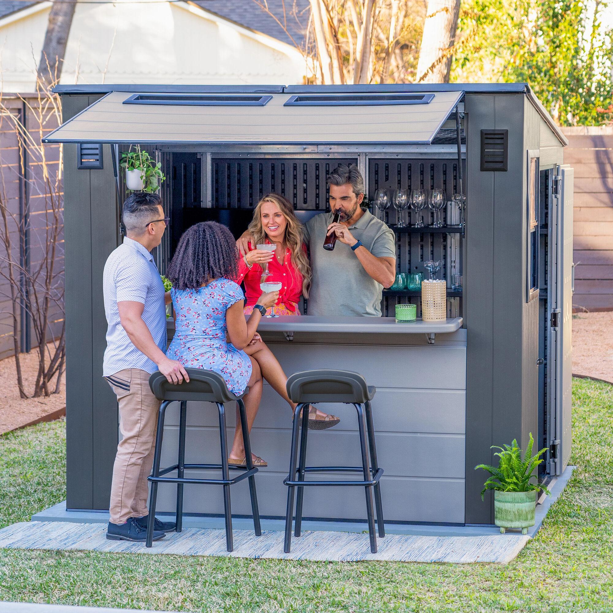 Suncast 8 ft. x 7 ft. Cabana Entertainment Shed