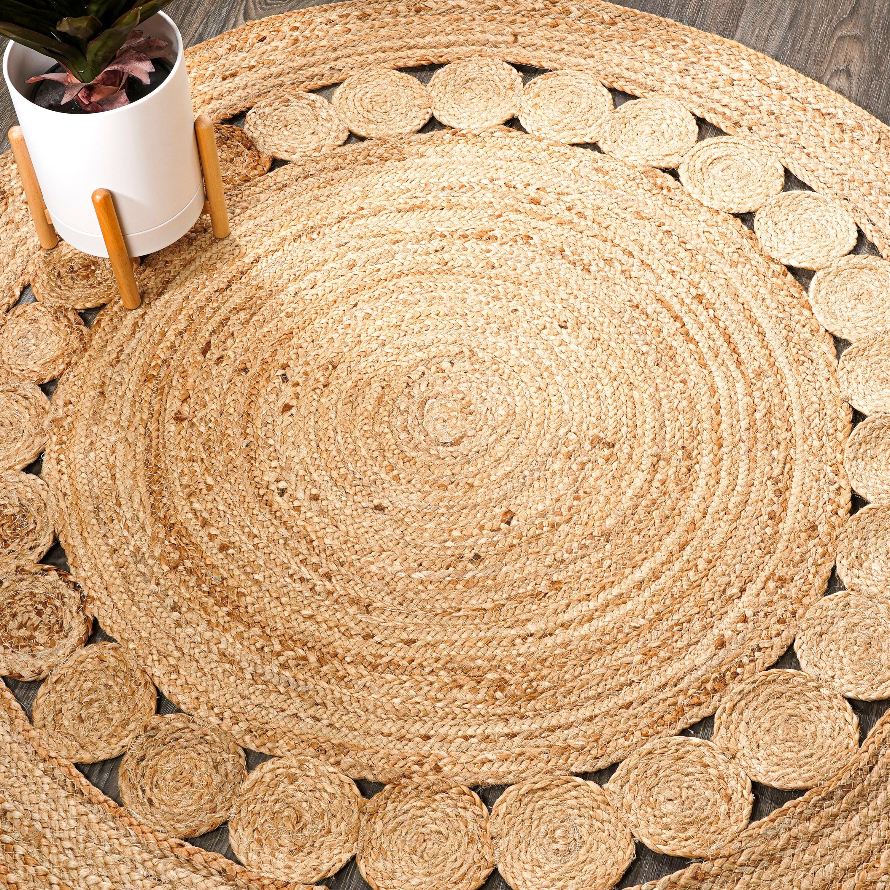 Natural Fiber NF364 Hand Woven Indoor Area Rug - Natural - 4' Round - Safavieh.