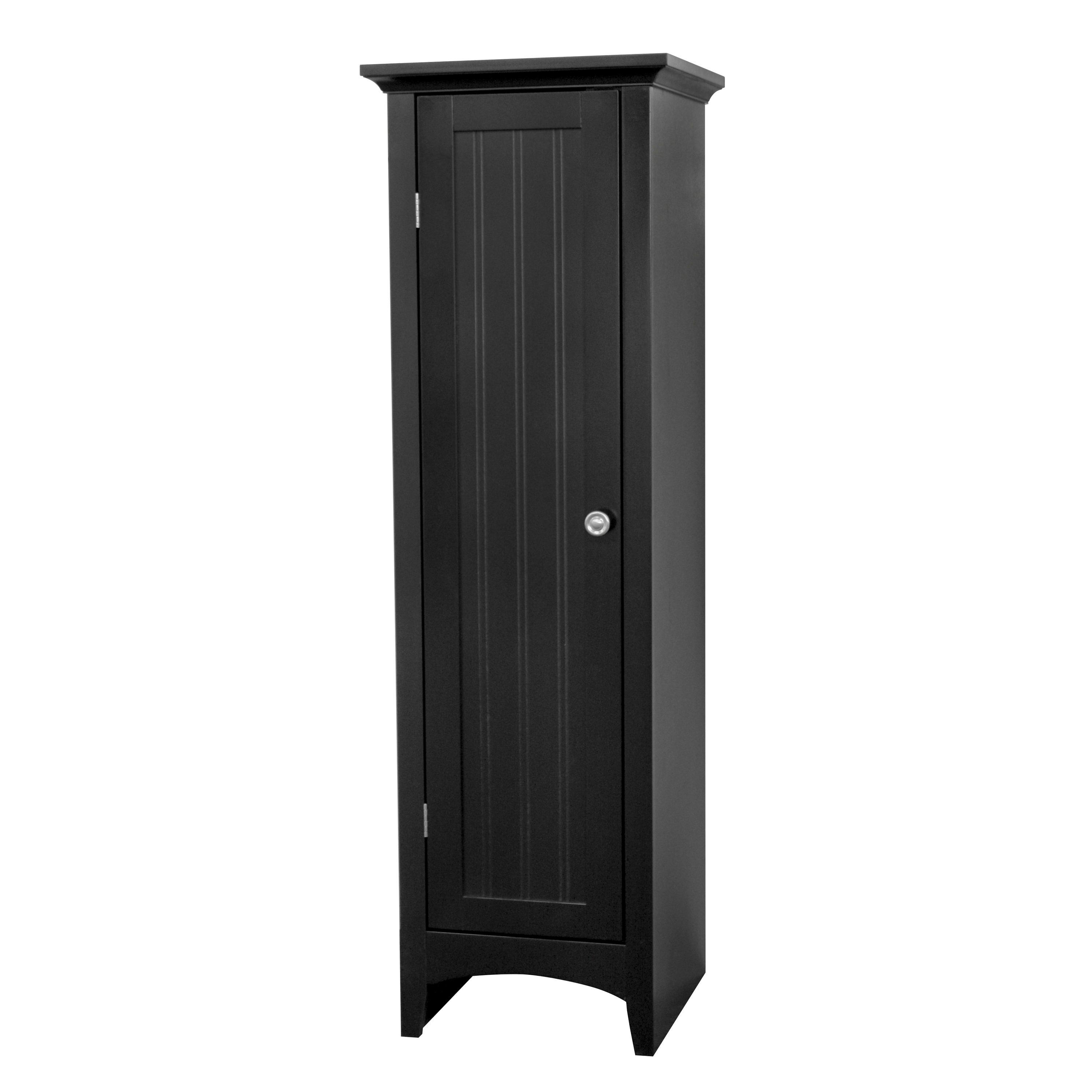 OS Home & Office One Door Kitchen Storage Pantry in Black