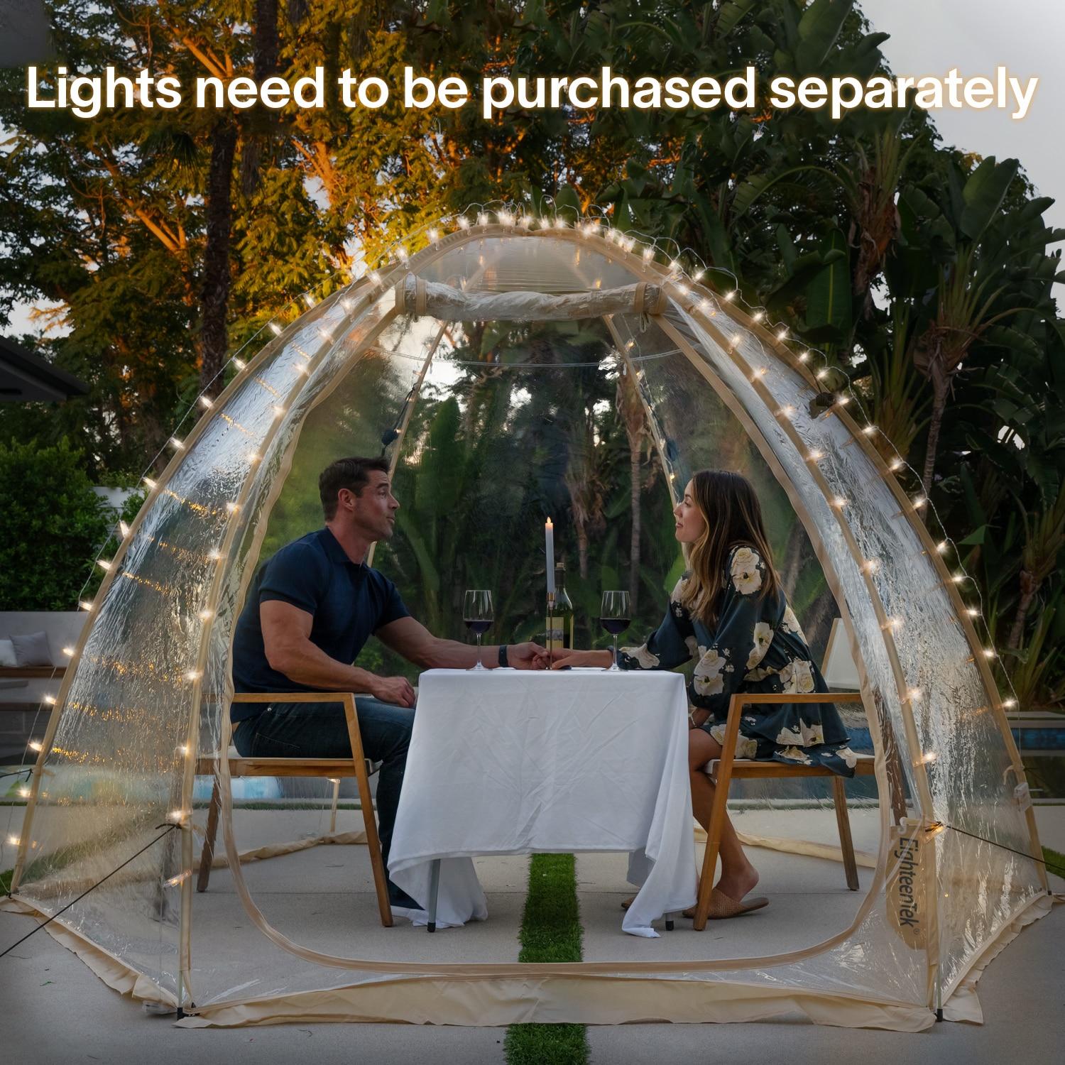 10 Ft. W x 10 Ft. D Fiberglass Pop-Up Bubble Tent