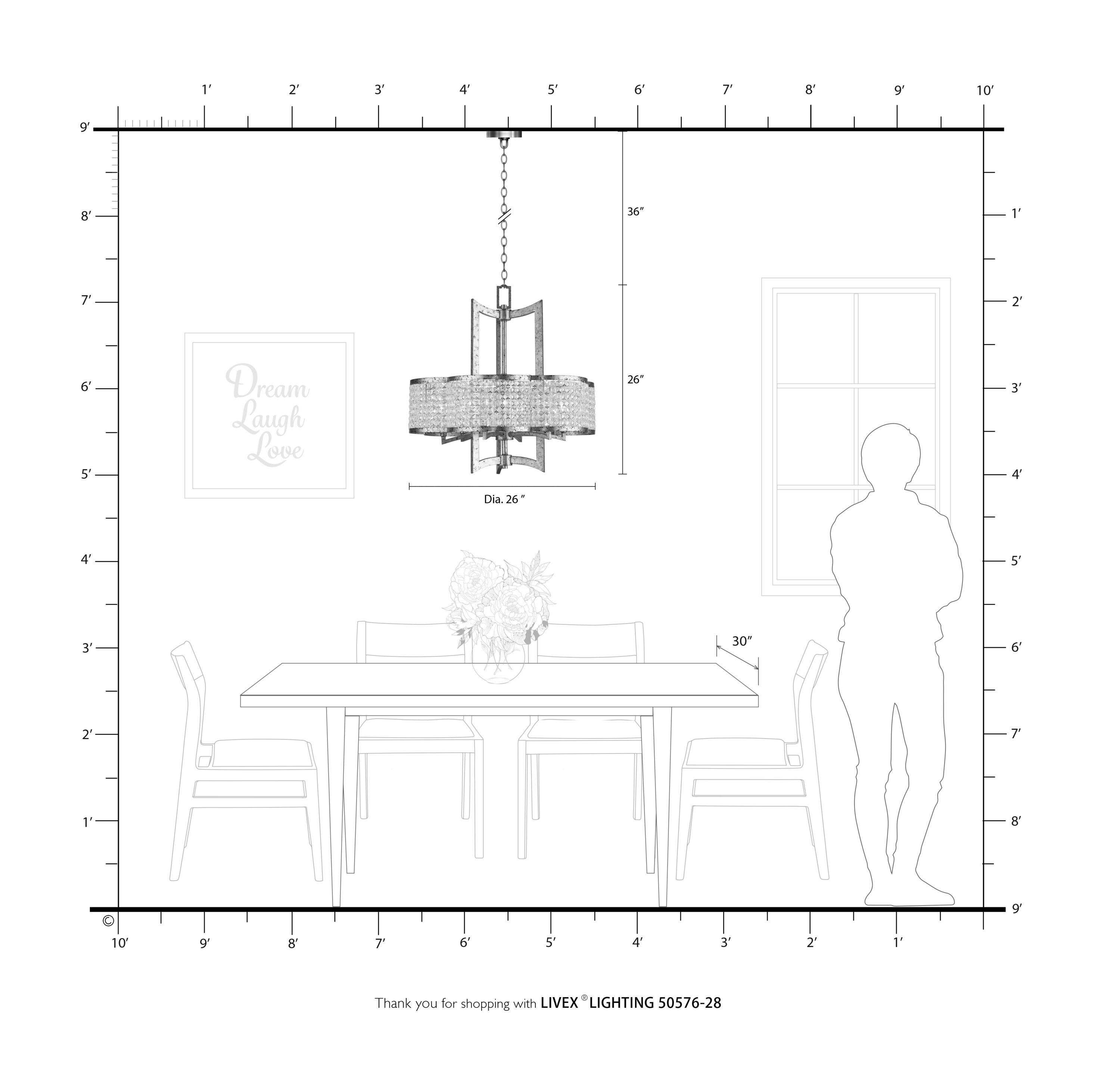 Livex Lighting Grammercy 6 - Light Chandelier in  Winter Gold