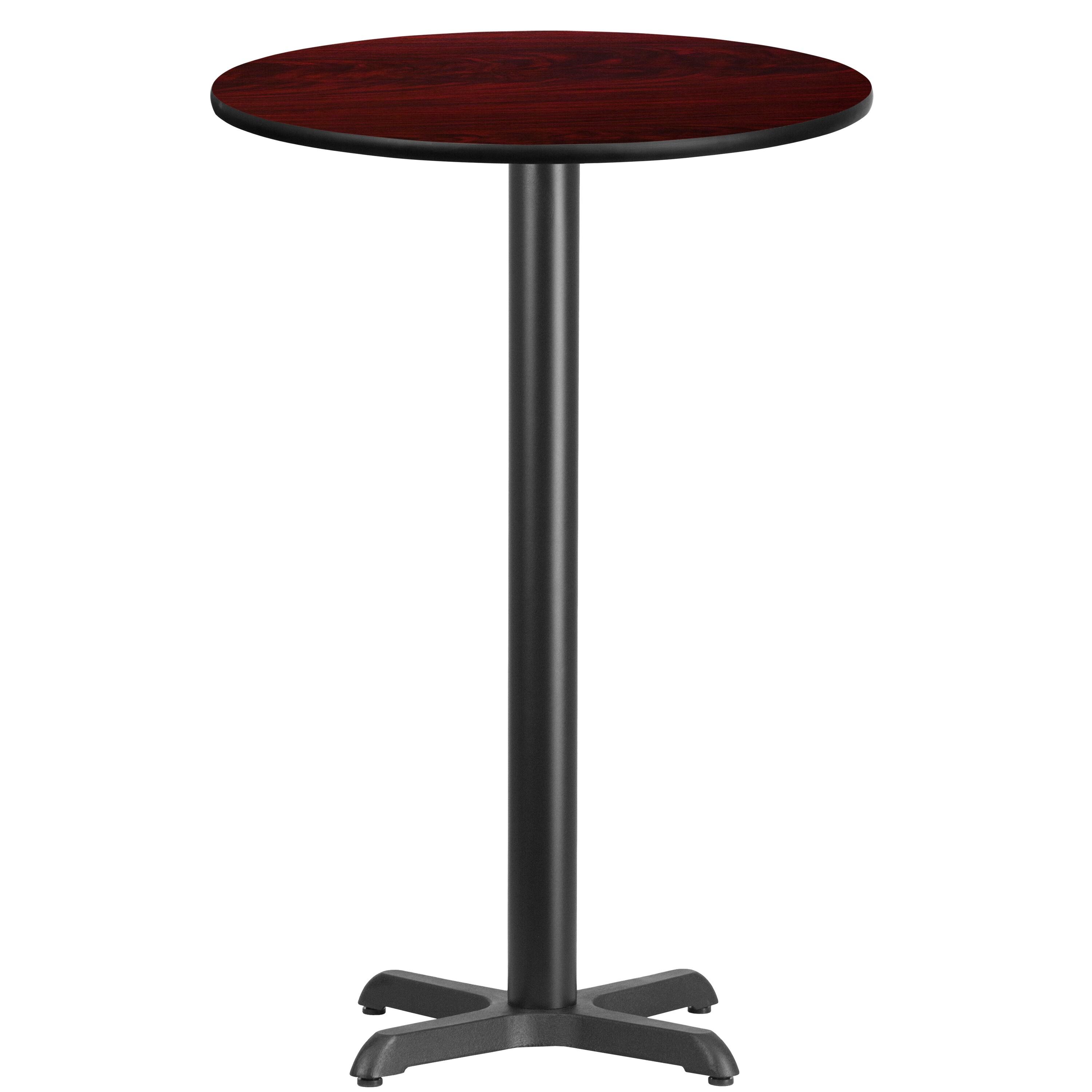 Flash Furniture Carrus Round Laminate Table Top with Height Table Base