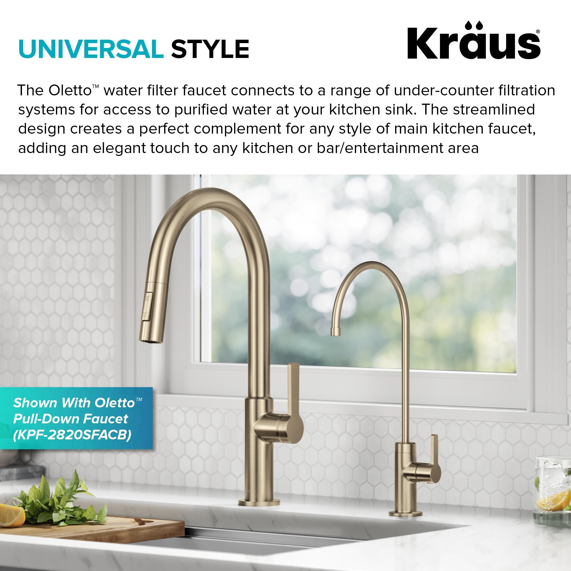 KRAUS Oletto Single Handle Drinking Water Filter Faucet for Reverse Osmosis