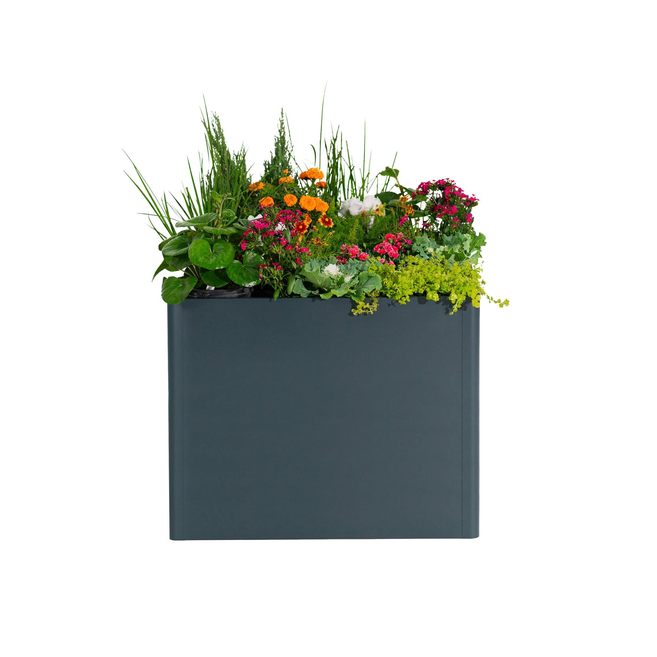 Modern 32" Tall Metal Outdoor Long Planter Box