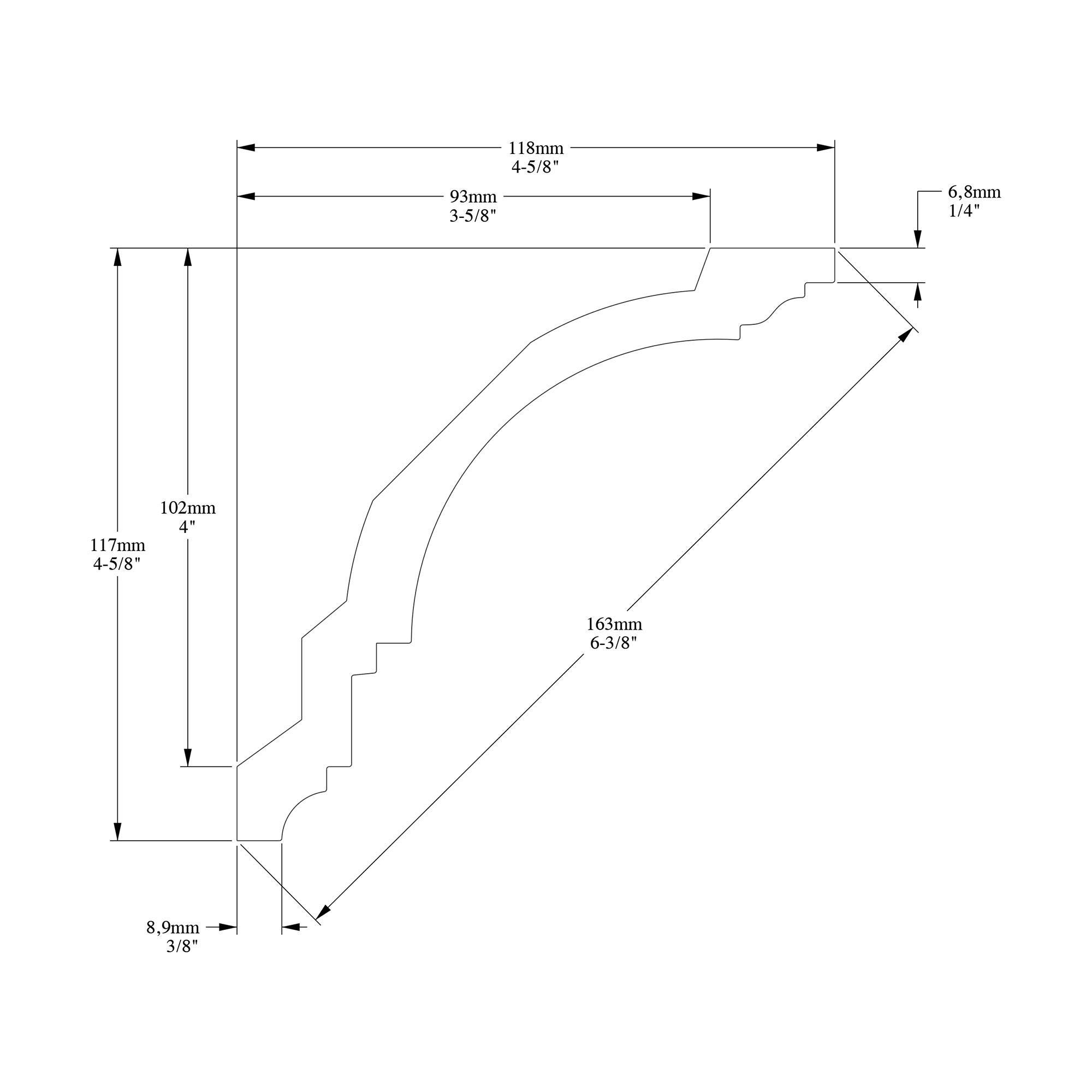 4.63'' H x 78.75'' W x 2.75'' D Plastic Crown (Set of 10)