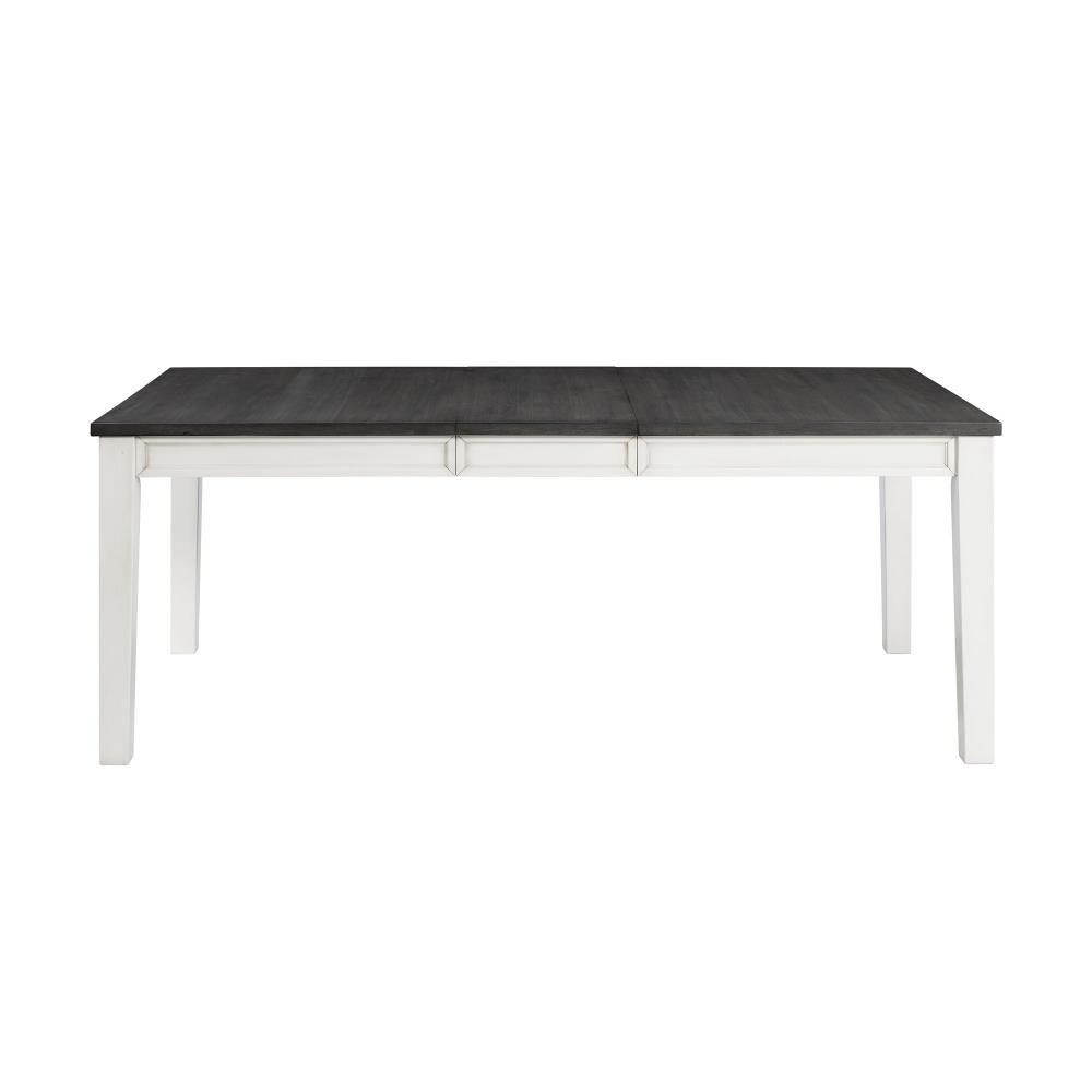 Jamison Two-Tone Extendable Dining Table with Storage White - Picket House Furnishings: Modern Rectangular Kitchen Table, Seats 4-6