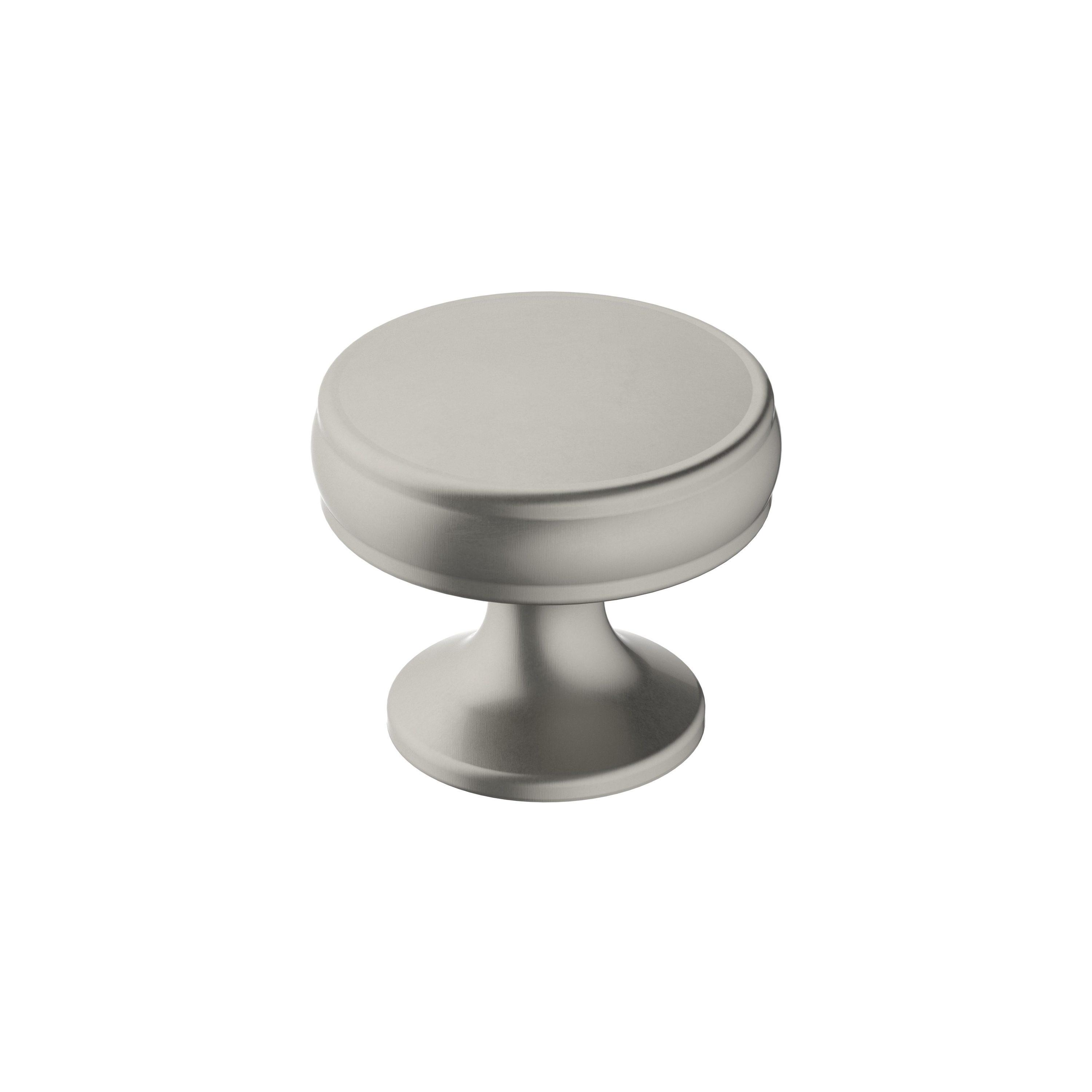 Amerock Renown 1-1/4 inch (32mm) Diameter Satin Nickel Cabinet Knob