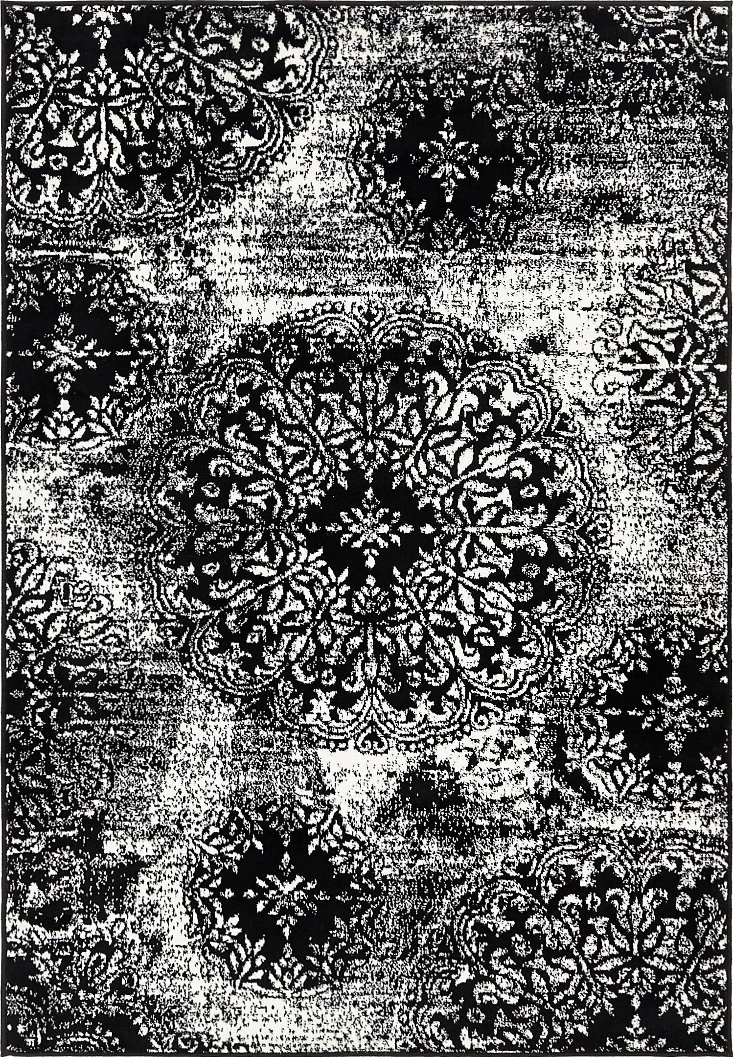 Unique Loom 4' 0 x 6' 0 Sofia Grand Black Area Rug