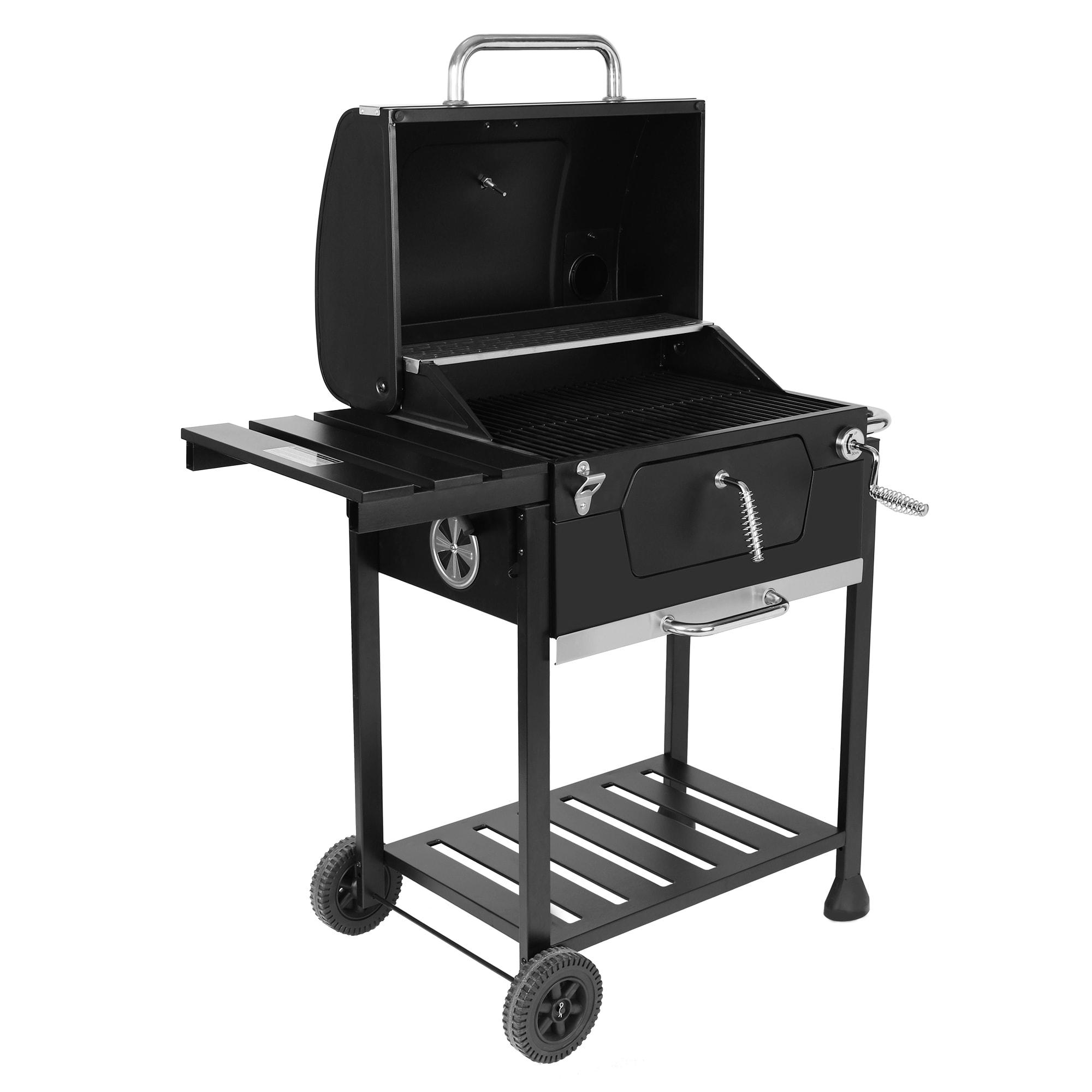 Royal Gourmet 24" Barrel Charcoal Grill with Side Table