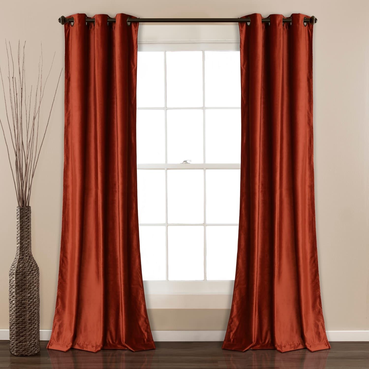 Lush Decor Grommet Room Darkening Curtain Panel 38" x 108" 2 Panels
