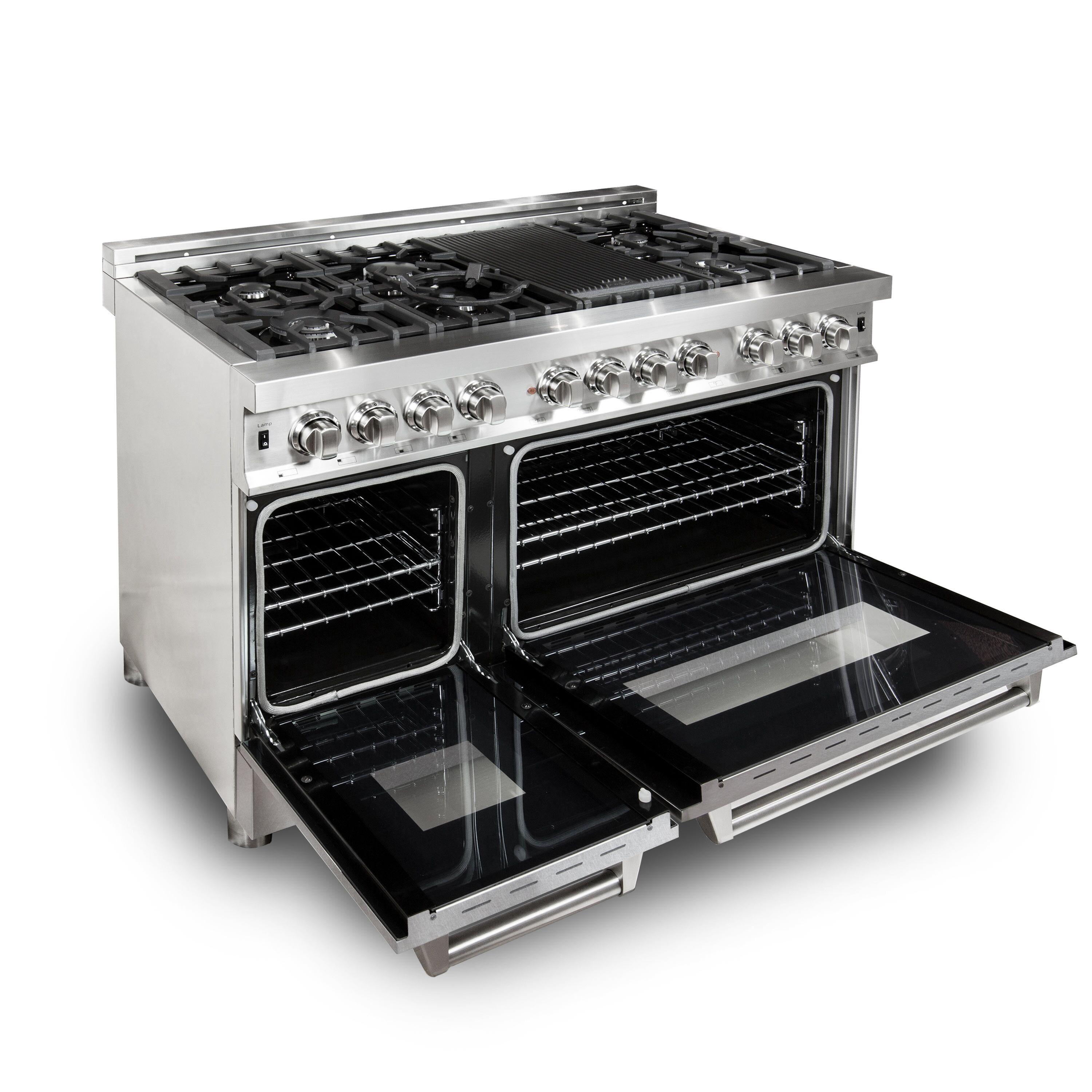ZLINE 48 in. Legacy Dual Fuel Range w/ 7 Burner Cooktop & 2 Ovens w/ Doors