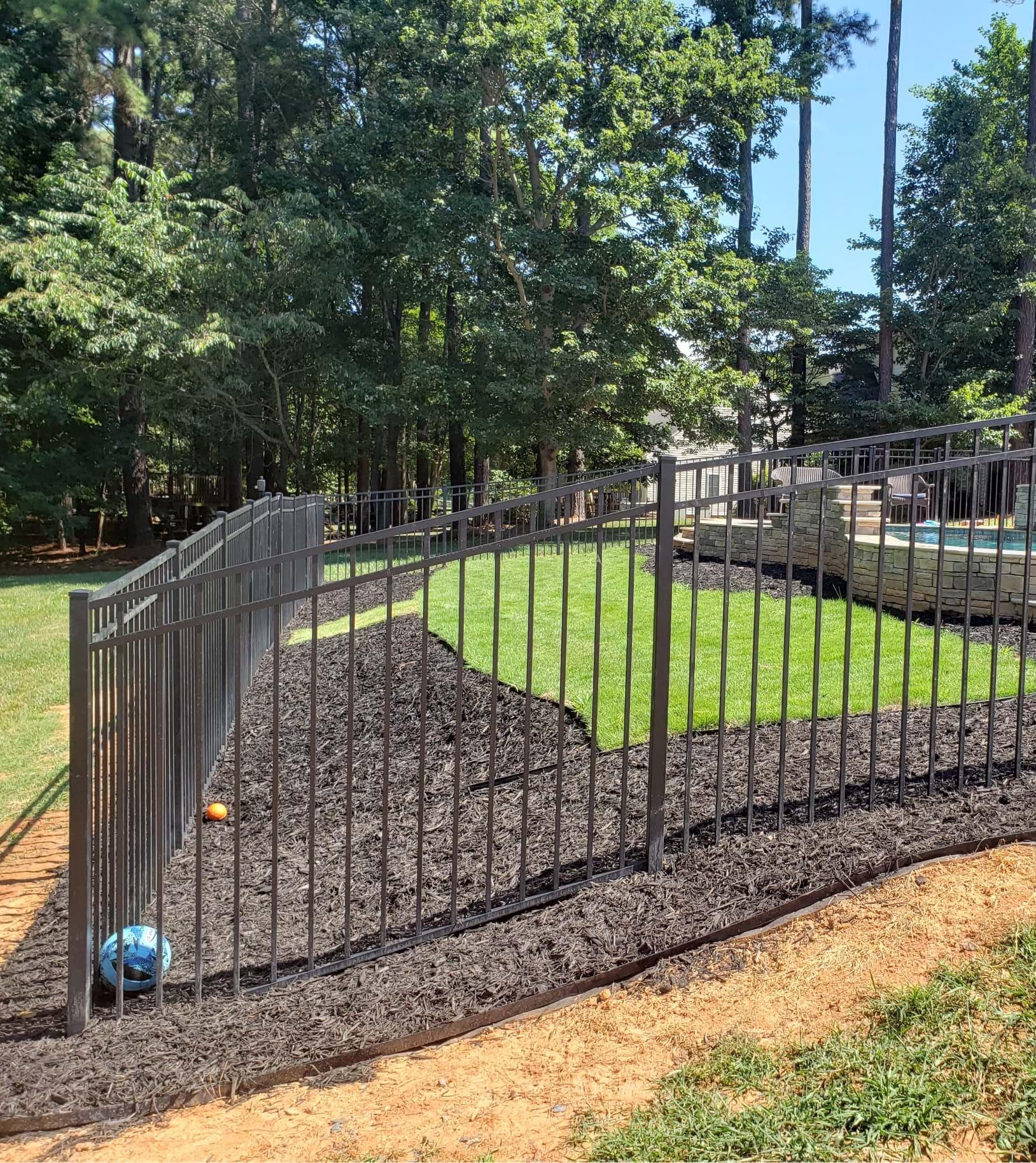 Fortress Building Products A2 4.5-ft H x 8-ft W Gloss Black Aluminum Flat Top and Bottom Fence Panel for Pool Application