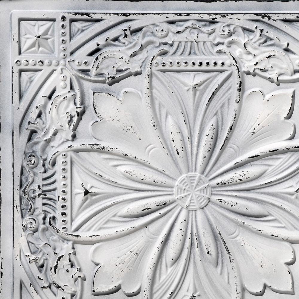 FromPlainToBeautifulInHours Milan 24'' L x 24'' W Textured PVC Drop-In & Glue Up Ceiling Tile Ceiling Tile (Set of 10)