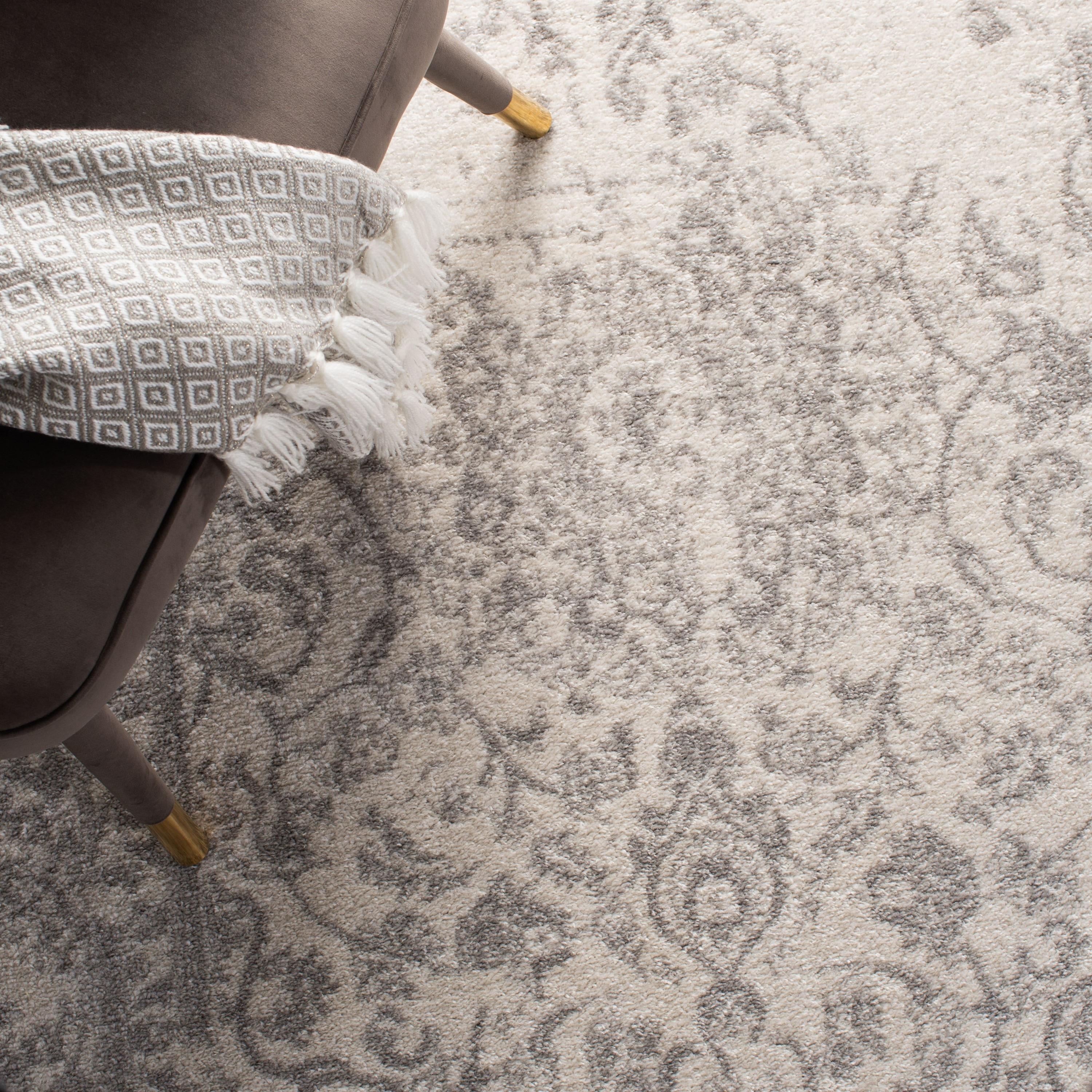 Adirondack ADR101 Power Loomed Runner Rug - Ivory/Silver - 2'6"x10' - Safavieh.