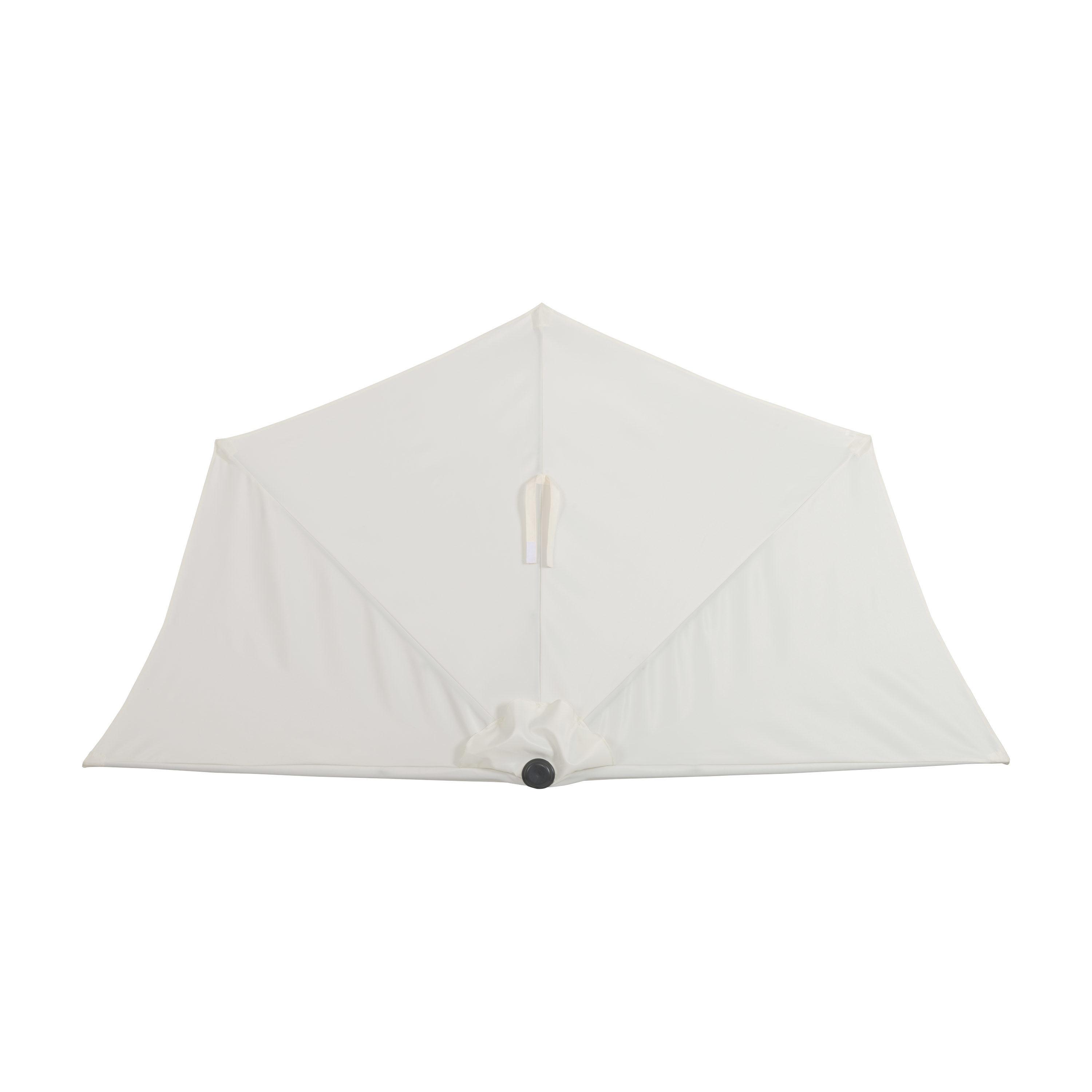 8.5'ft. Steel Market Half Patio Umbrella in Off White