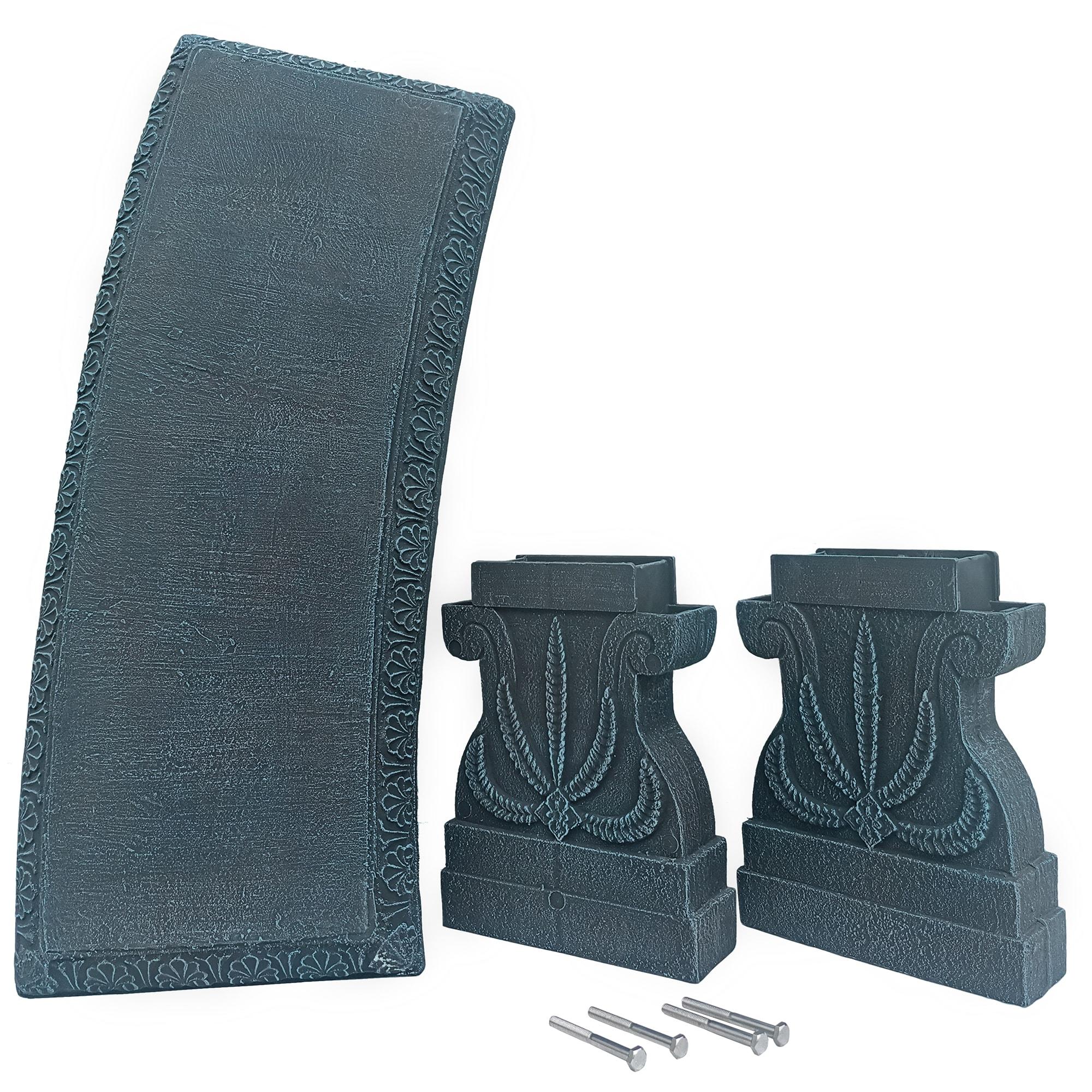 Arcadia Garden Products Fiber clay bench Dark blue 15-Inches x 17-Inches