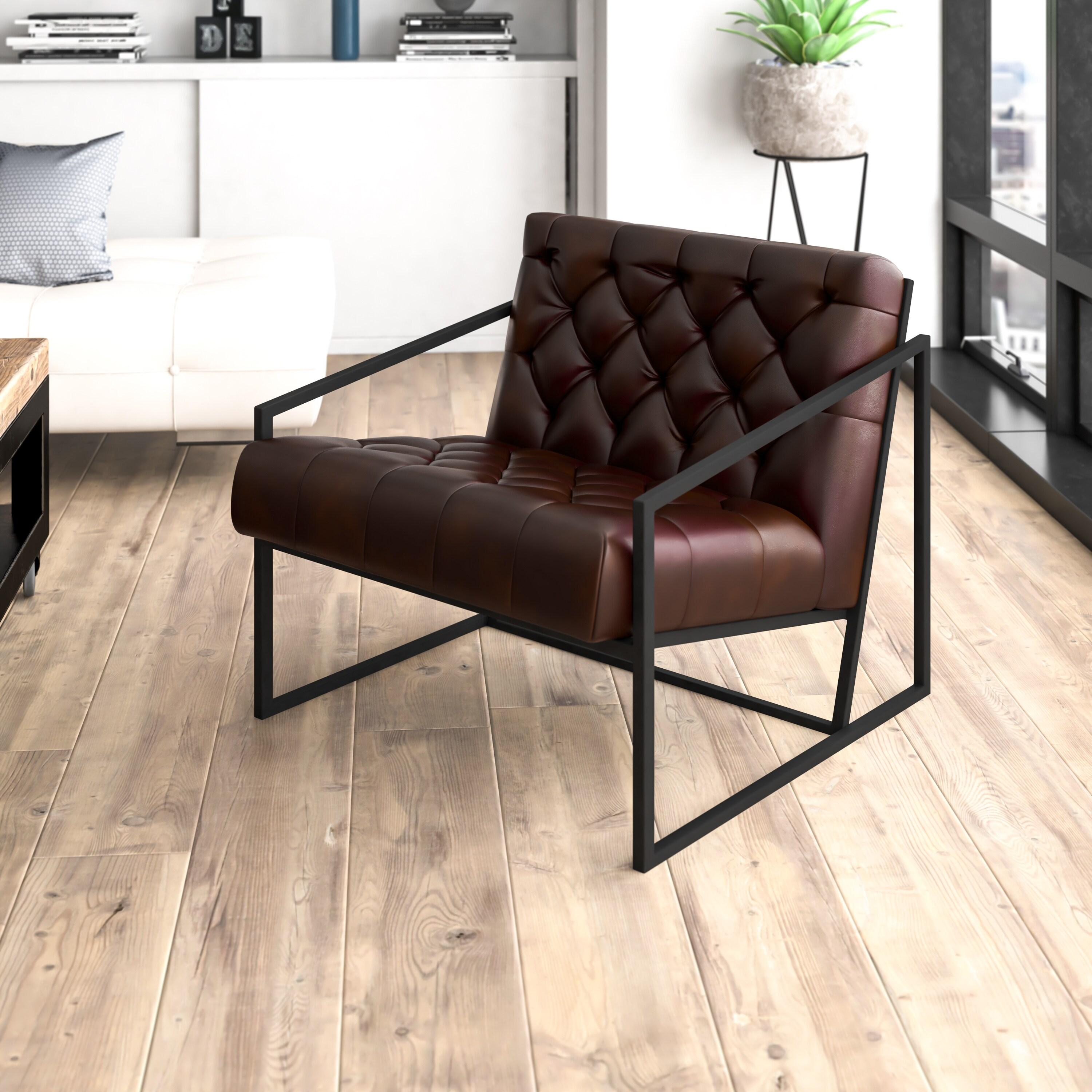 Flash Furniture Hercules Madison Bomber Jacket LeatherSoft Tufted Lounge Chair