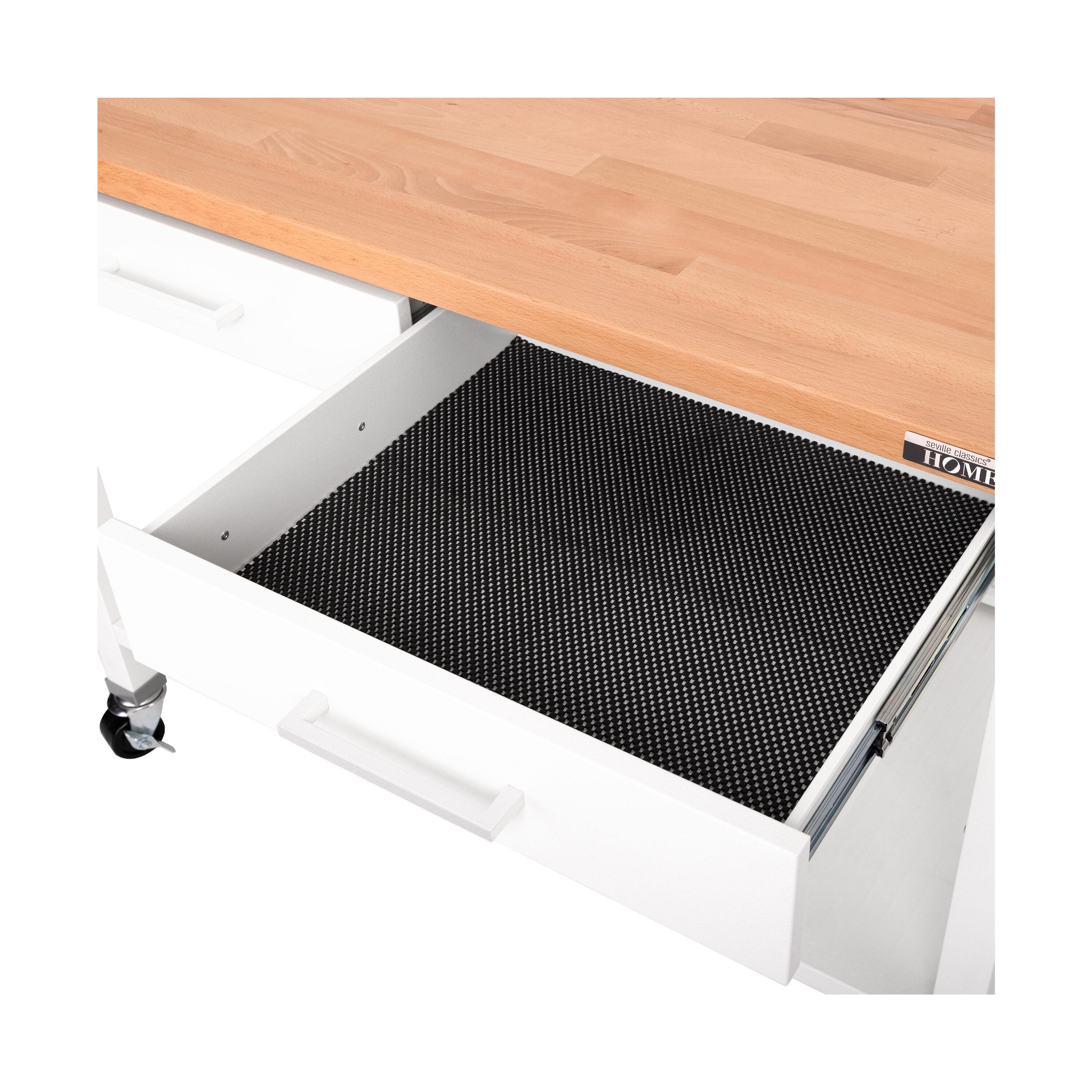 48'' Wide Stainless Steel Kitchen Rolling Cart Island with Solid Wood Top