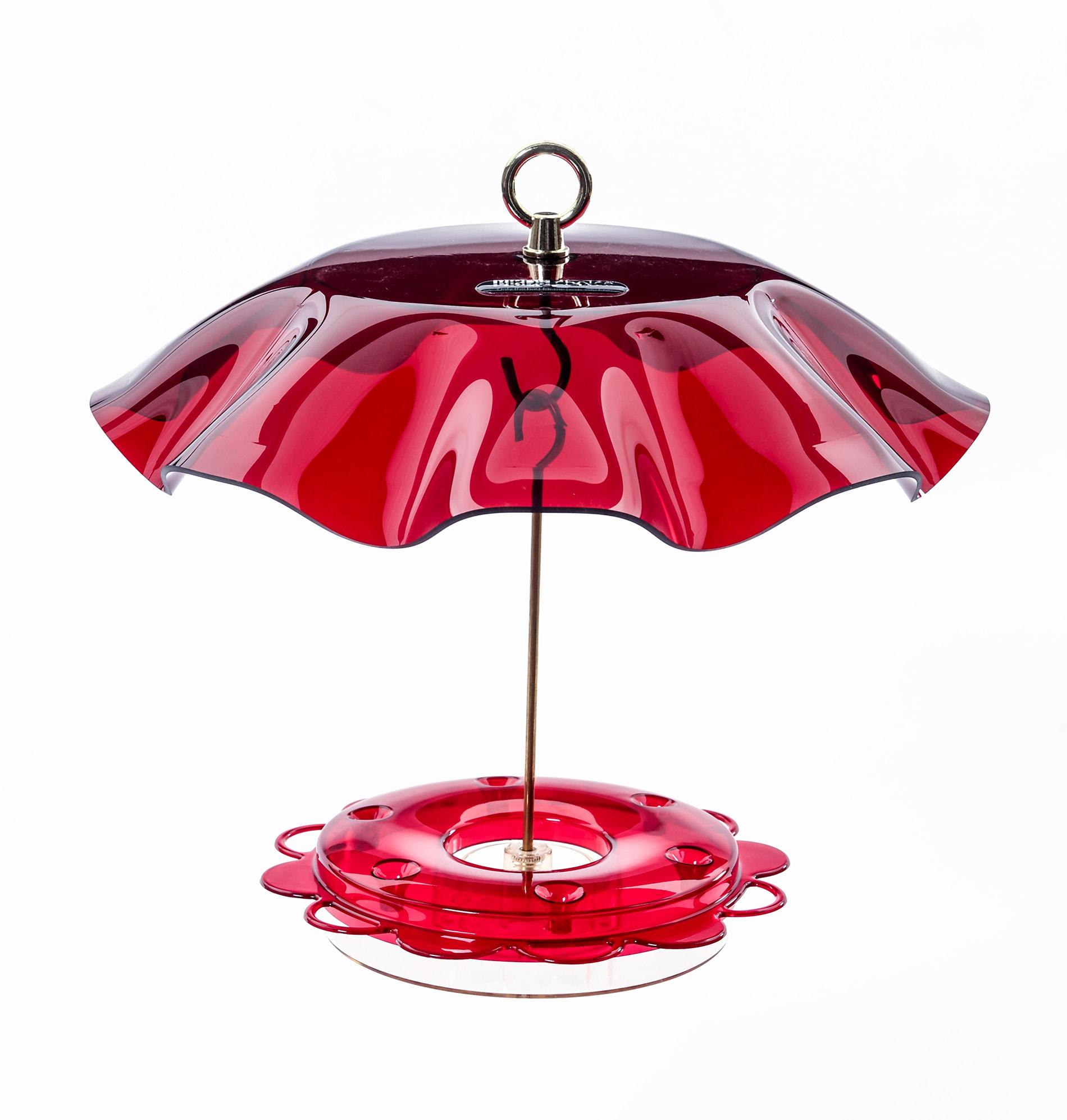 Birds Choice NP1007 Hummerfest Bird Feeder w/ Weatherguard, Hummingbird Nectar Feeder with Ant Moat, 12oz Capacity, Red