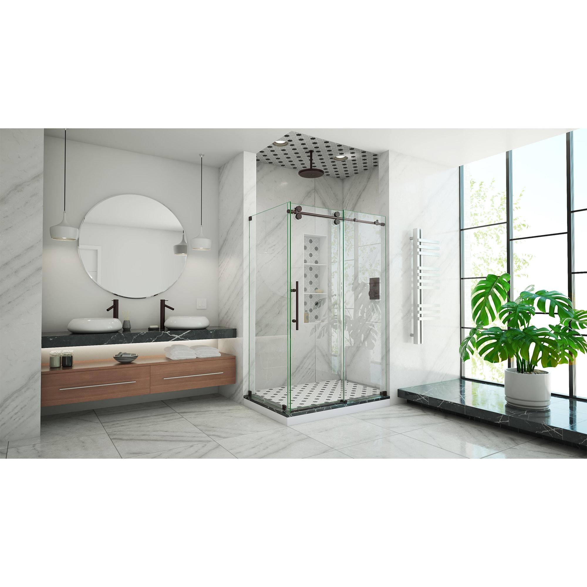 Enigma-XO 48.38" W x 32.5" D 76" H Frameless Rectangle Shower Enclosure