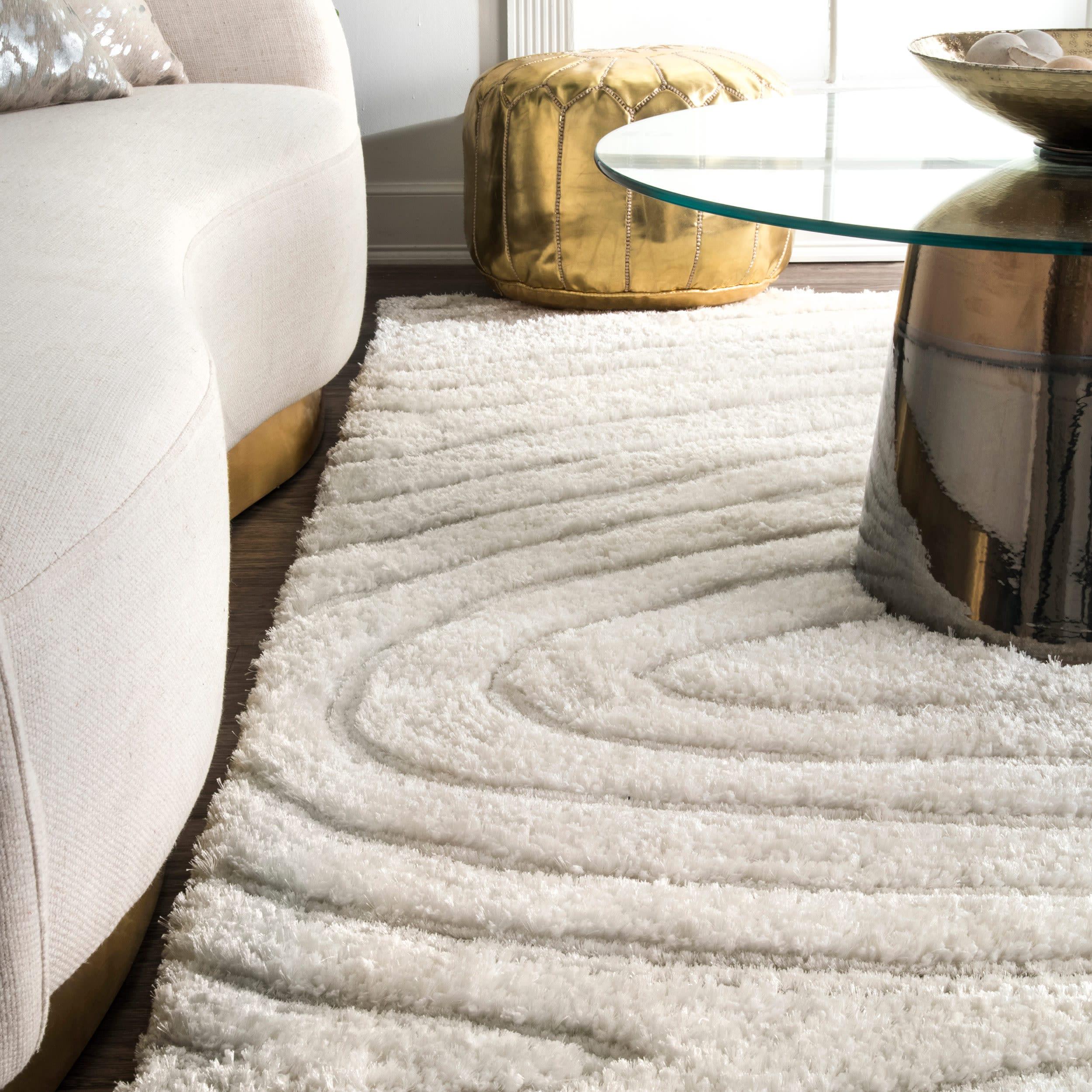 Nuloom Isabel Abstract 8x10 Indoor Area Rug for Living Room Bedroom Dining Room, Off White