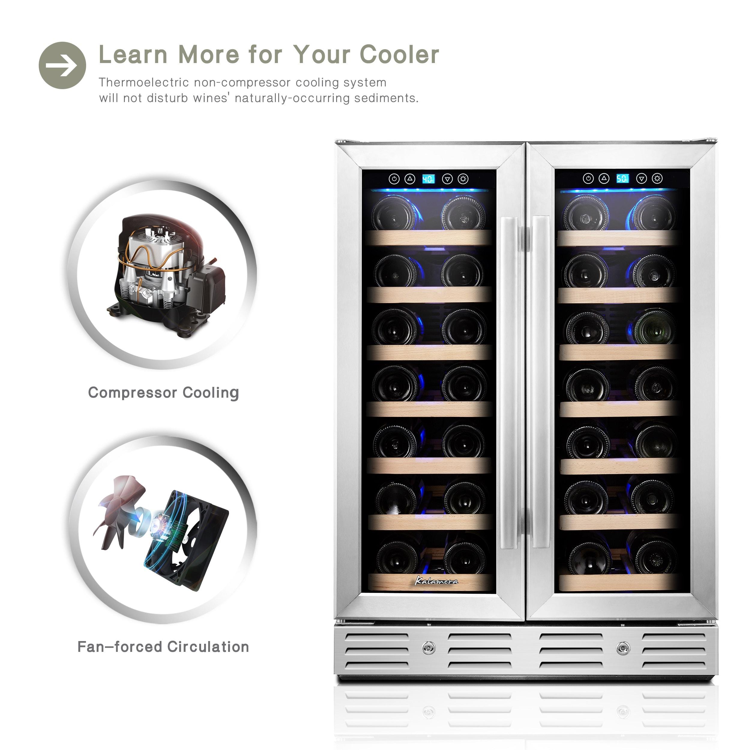 Kalamera Kalamera 40 Bottle Dual Zone Built-In Wine Refrigerator
