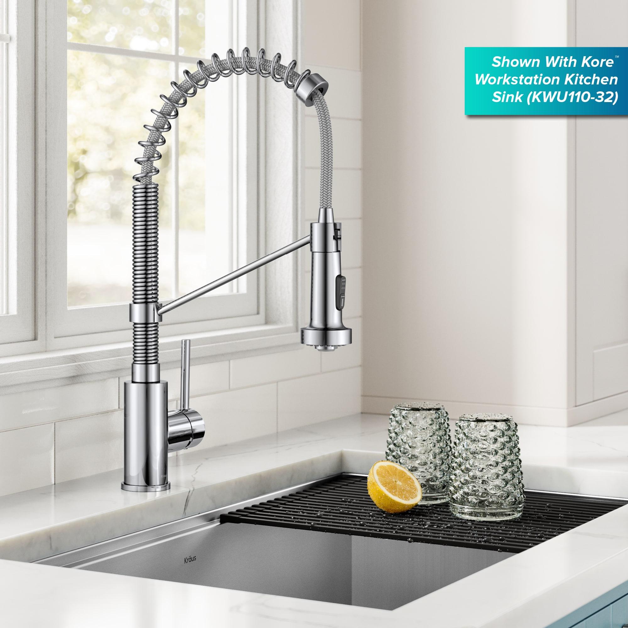 KRAUS Bolden Commercial Style 2-Function Single Handle Pull Down Kitchen Faucet