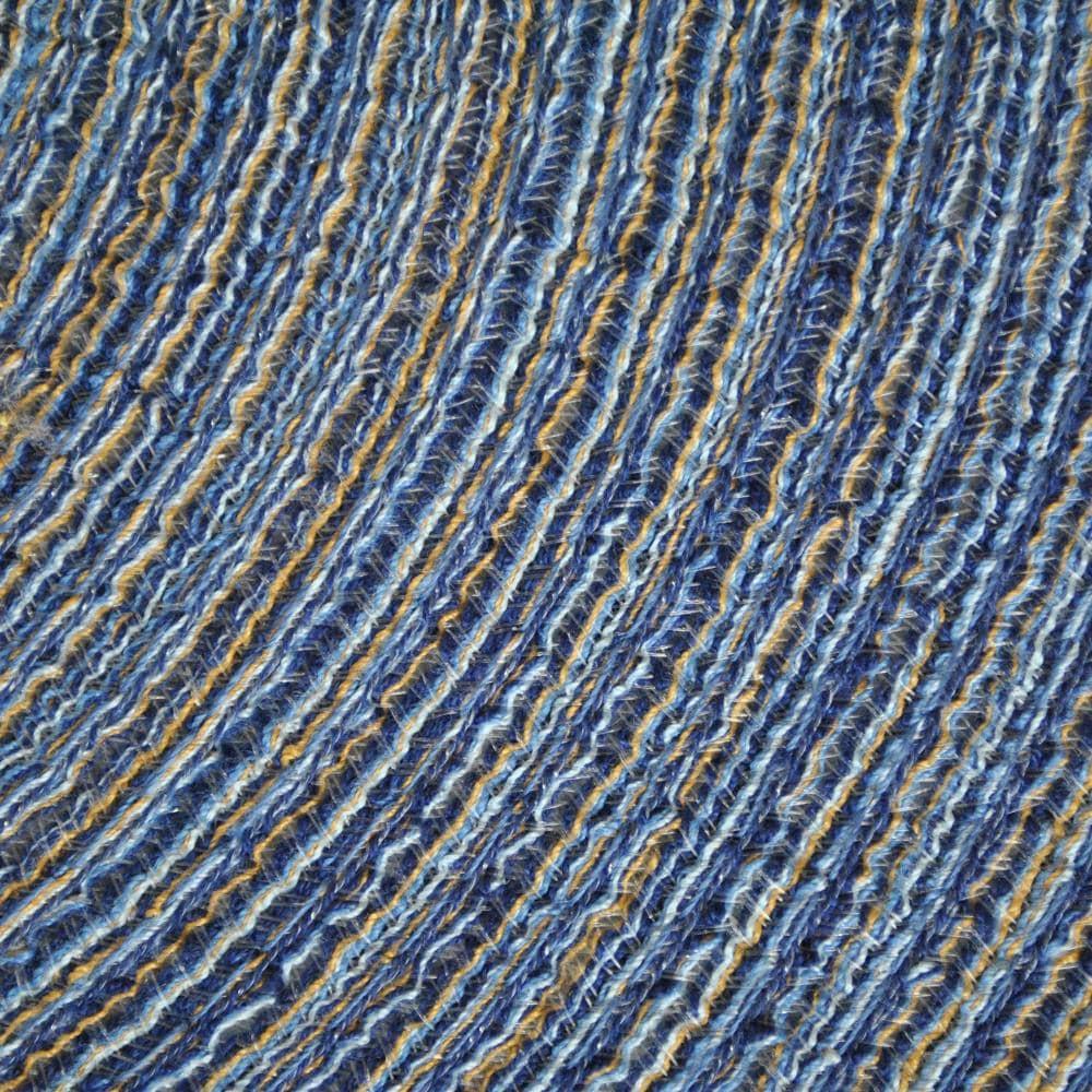 DII Variegated Placemat Set 6 Piece, Blue, 15" Dia